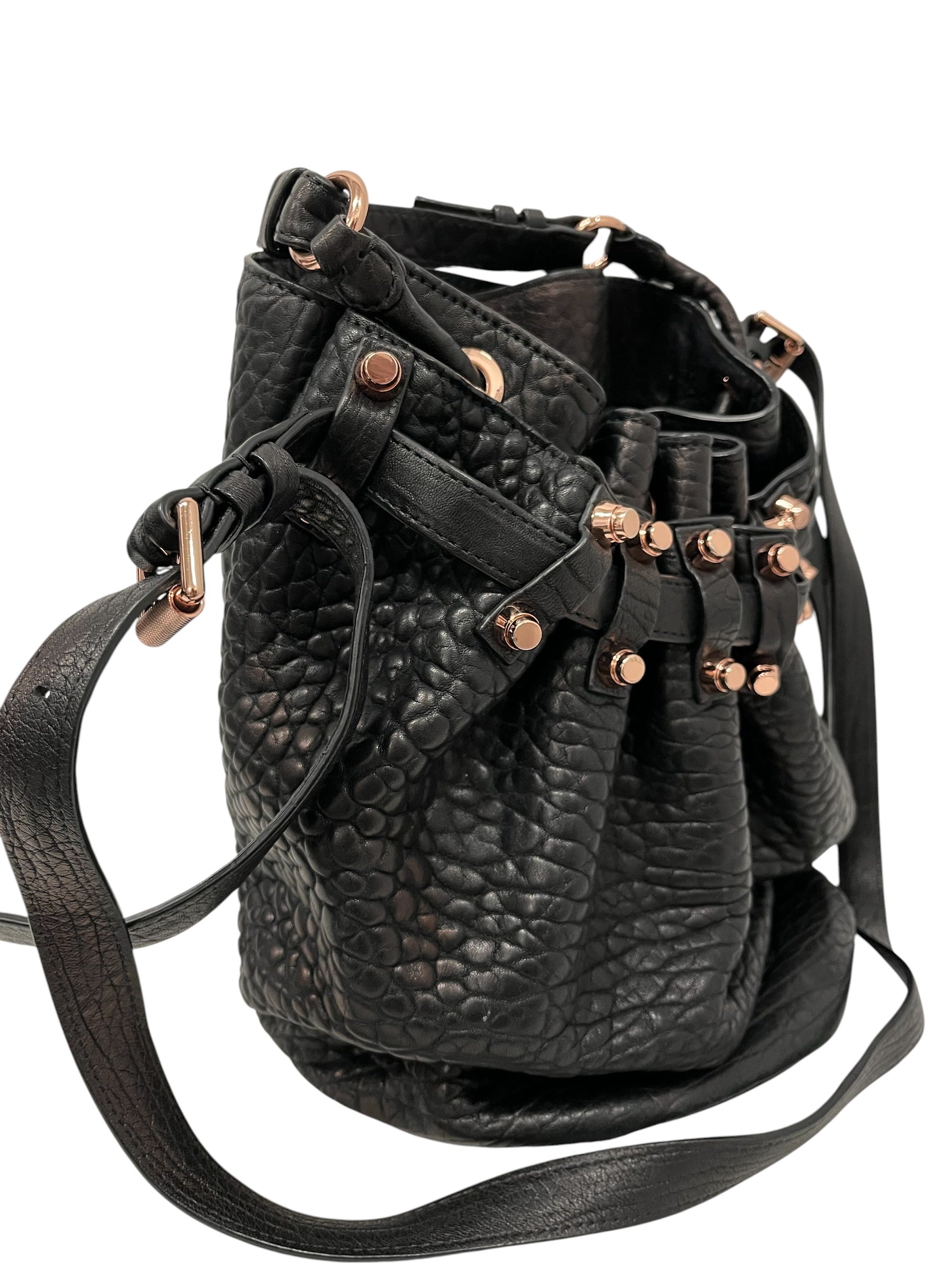 Alexander Wang/Cross Body Bag/Leather/BLK/STUDDED BUCKET BAG view 6