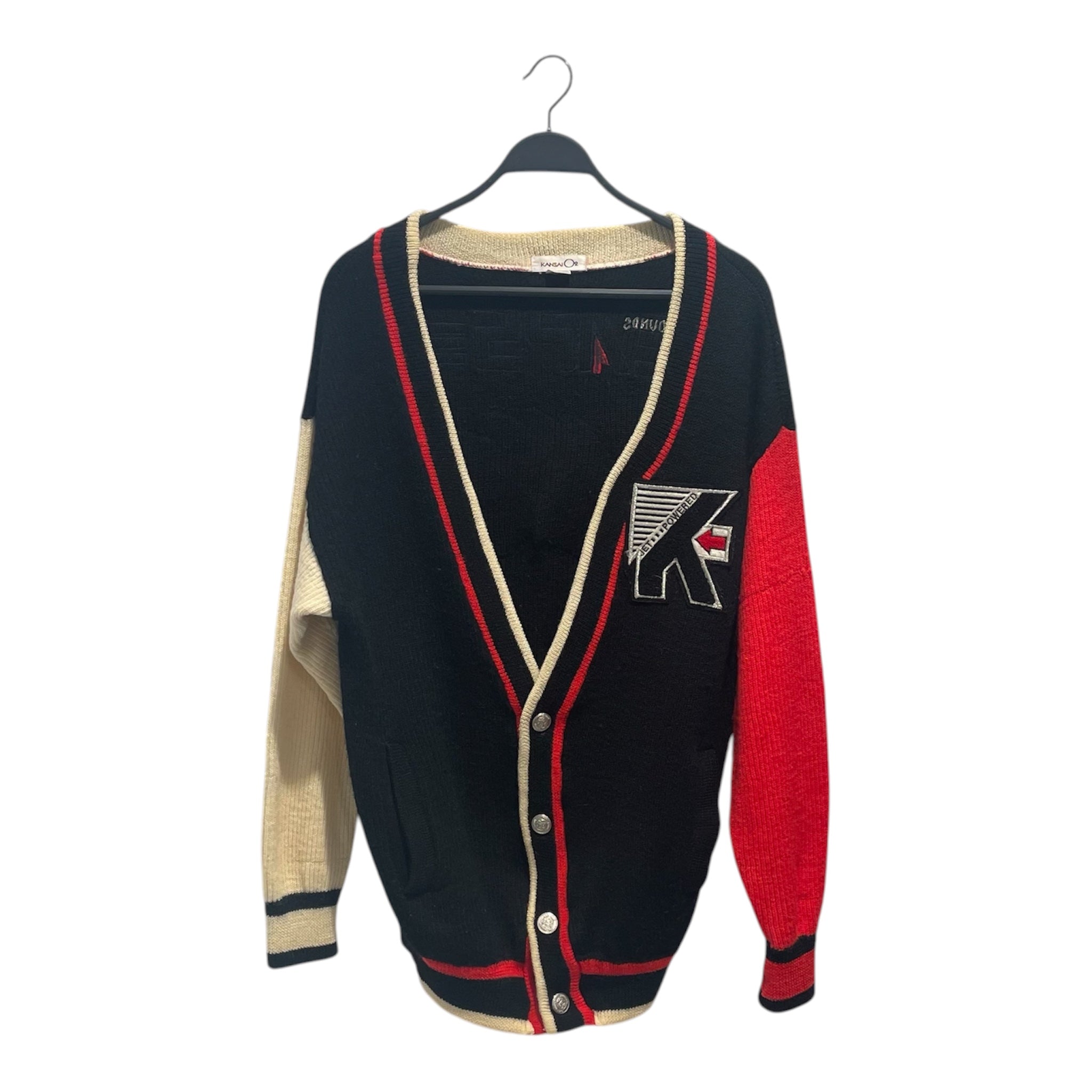KANSAI YAMAMOTO/Cardigan/L/Graphic/Wool/MLT/O2 Leaps and Bounds view 1