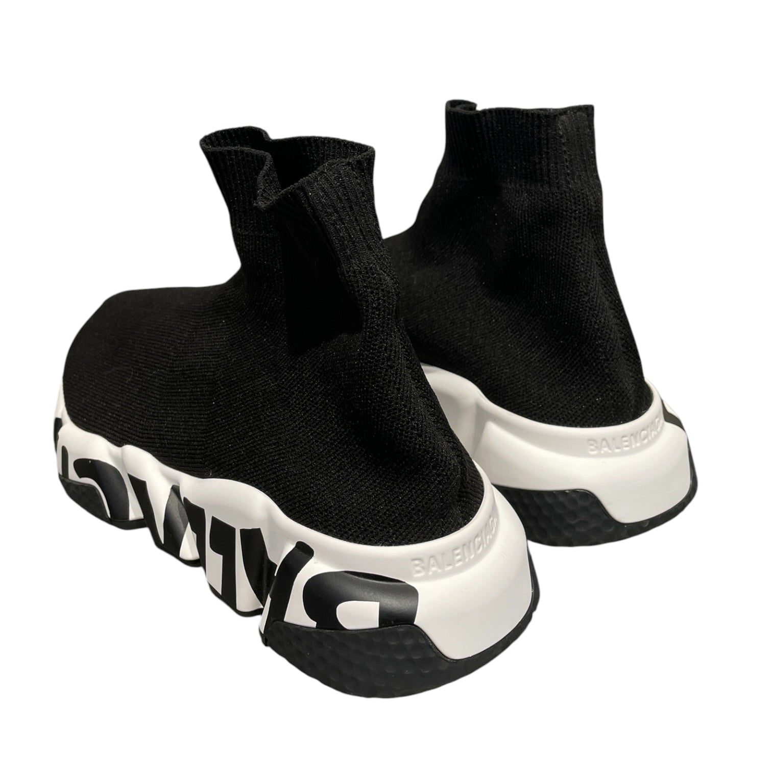 BALENCIAGA/Hi-Sneakers/US 6/Cotton/BLK/Speed Trainer Graffiti Sock view 2