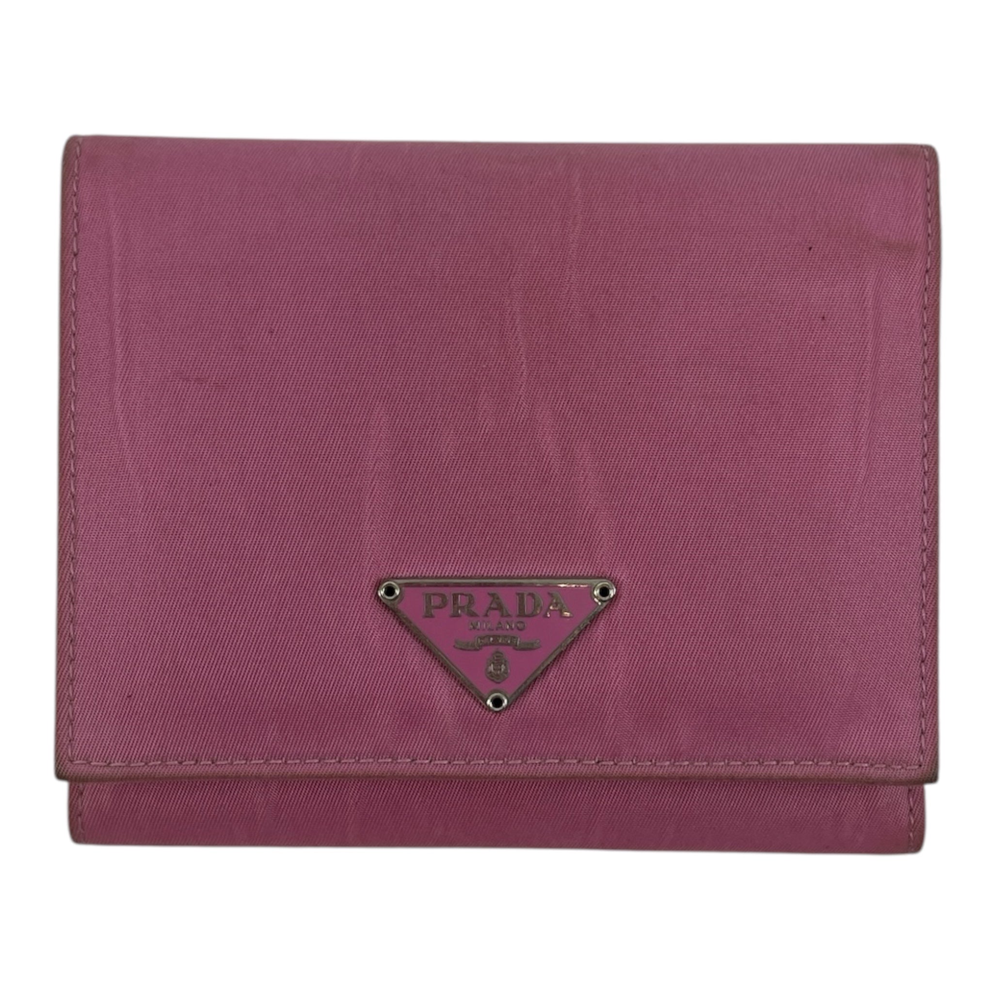 PRADA/Trifold Wallet/Nylon/PNK/TESSUTO NYLON BABY PINK view 3