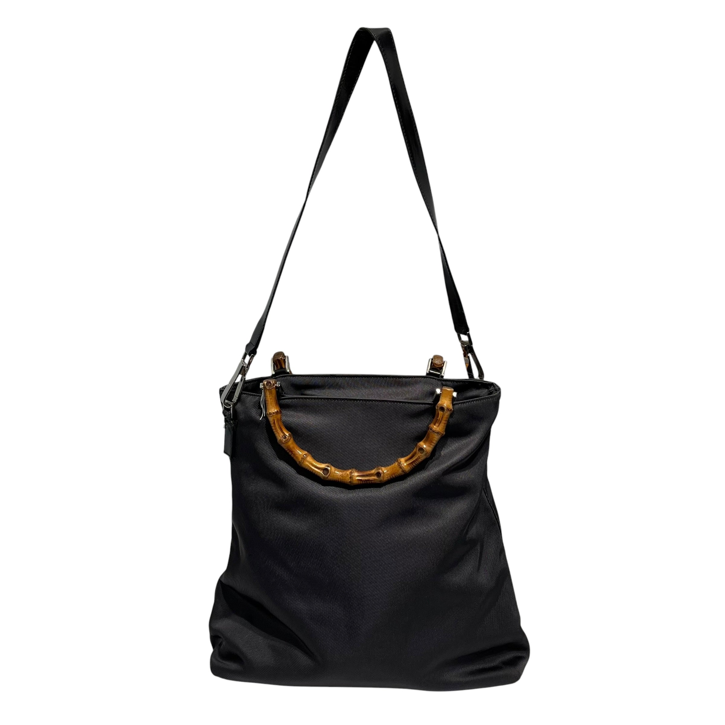 GUCCI/Cross Body Bag/M/Acrylic/GRY/bamboo,backpck,crssbody view 2