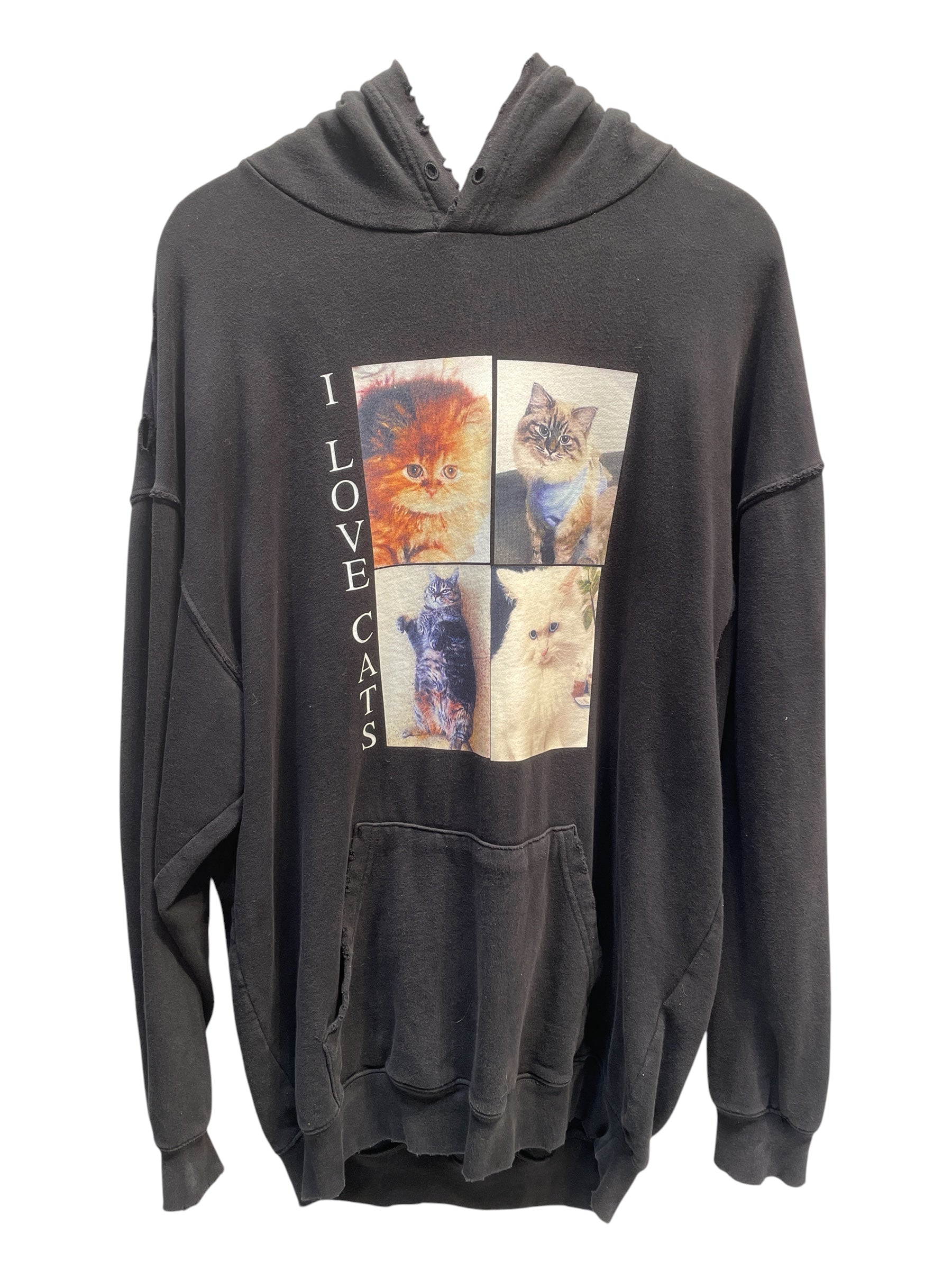 BALENCIAGA/Hoodie/S/Cotton/BLK/ view 1