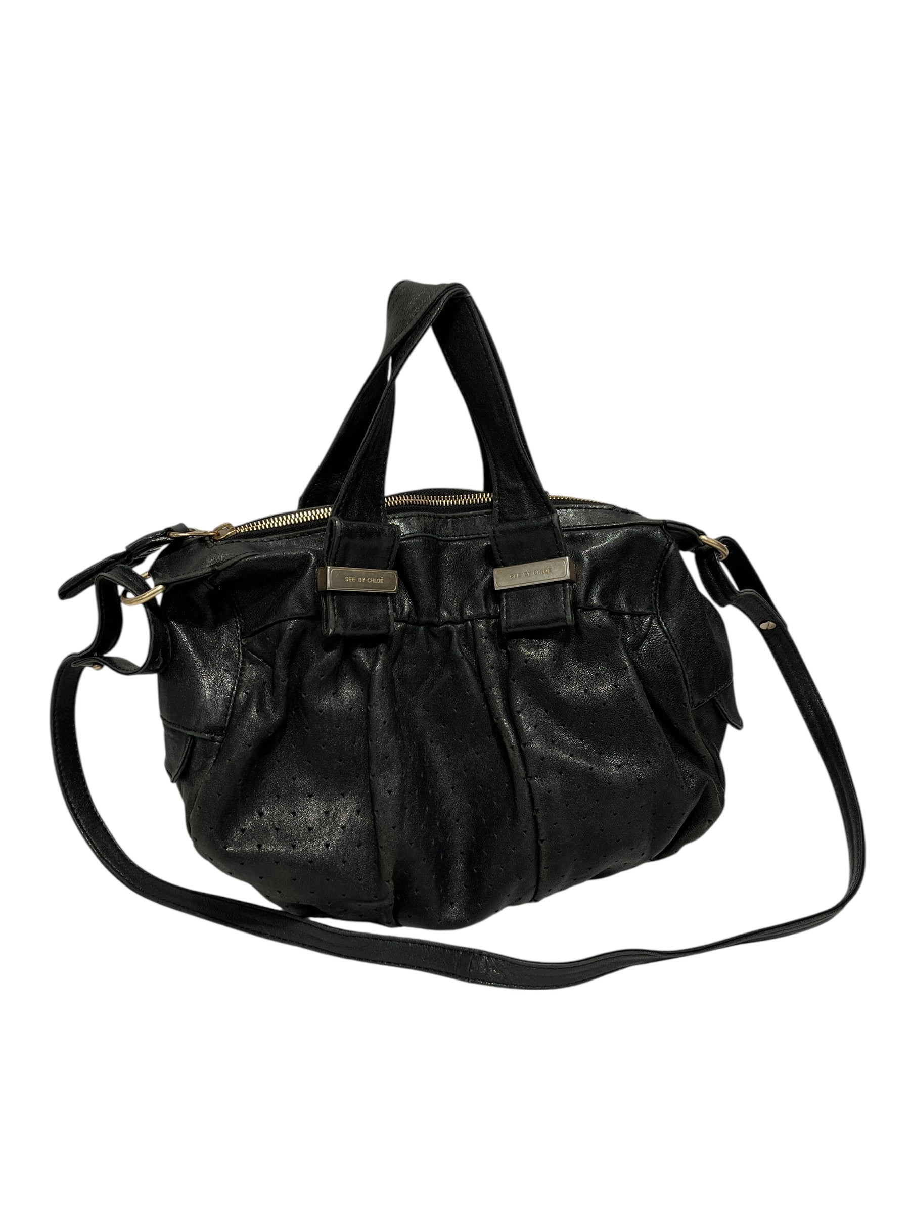 SEE BY CHLOE/Cross Body Bag/Leather/BLK/LASER CUT BAG view 1