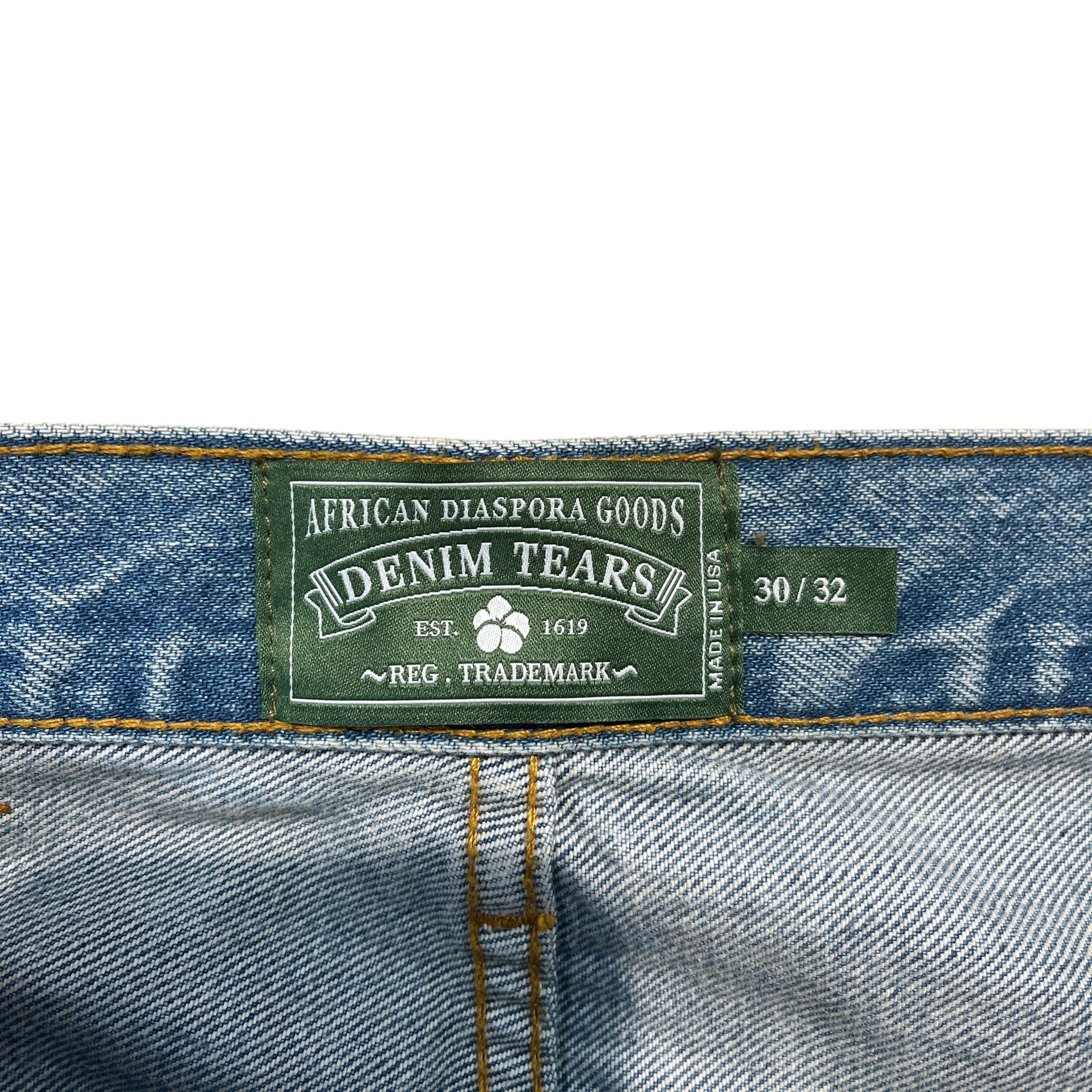 DENIM TEARS/Pants/30/Denim/BLU/straight leg view 3