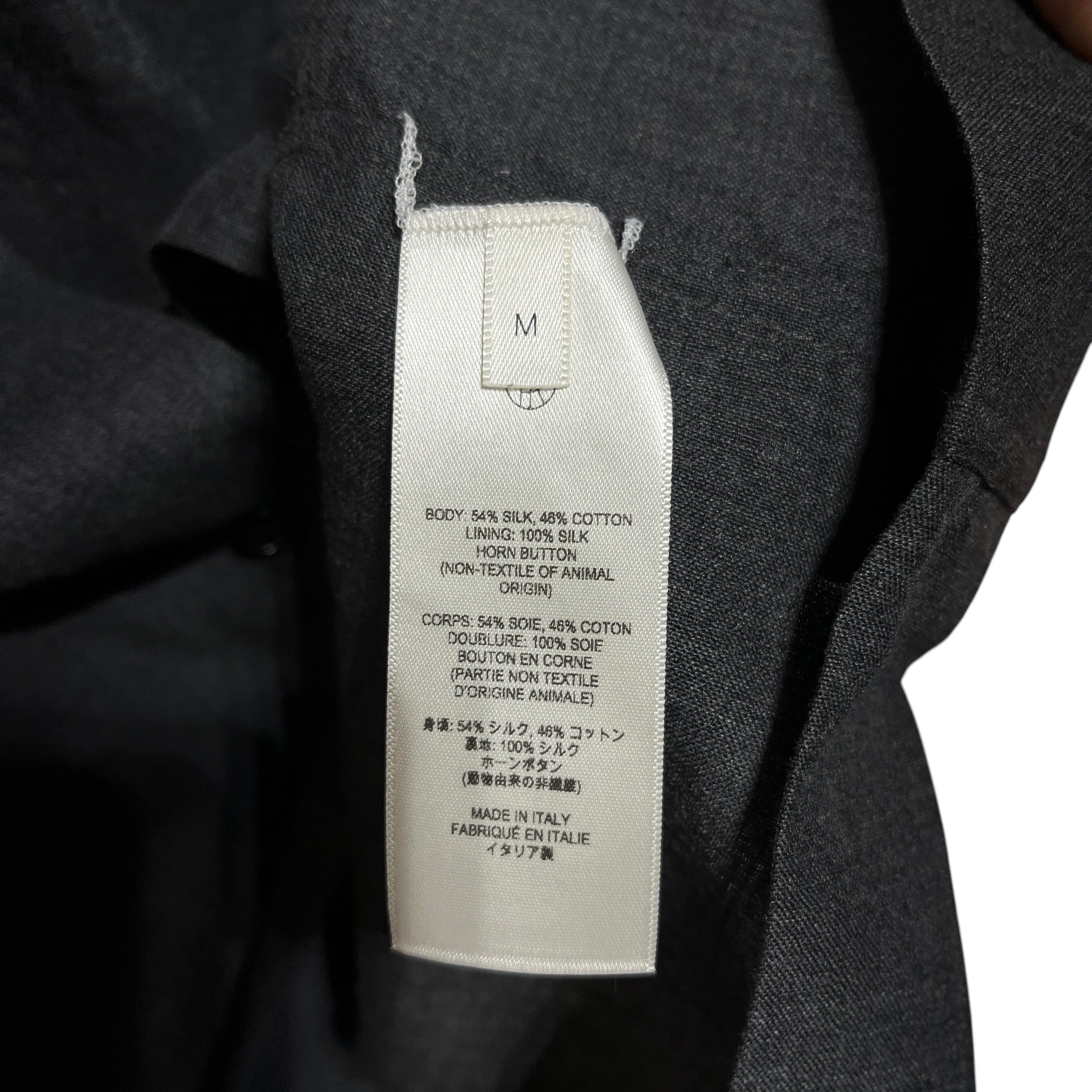 THE ROW/LS Shirt/M/Silk/GRY/VINTAGE COLLAR view 3