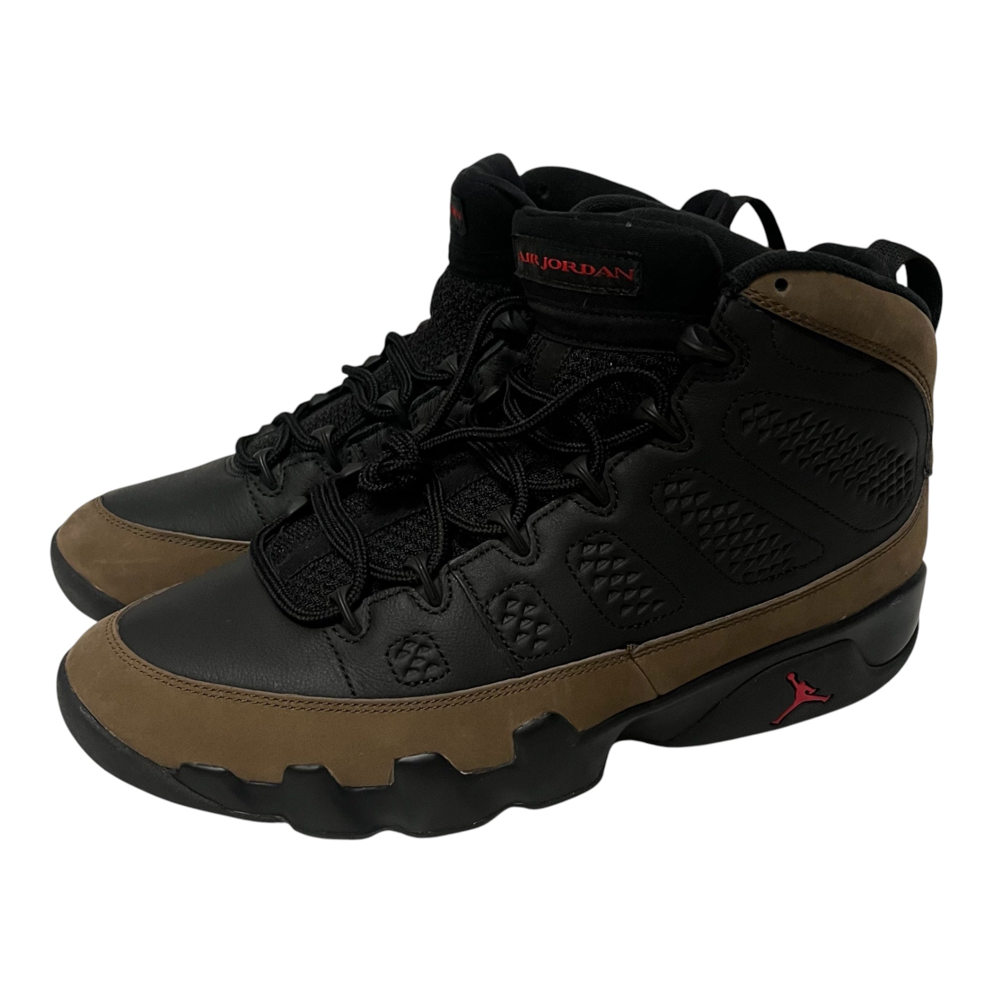 NIKE/Hi-Sneakers/US 10.5/Suede/BRW/AIR JORDAN 9 RETRO OLIVE view 1