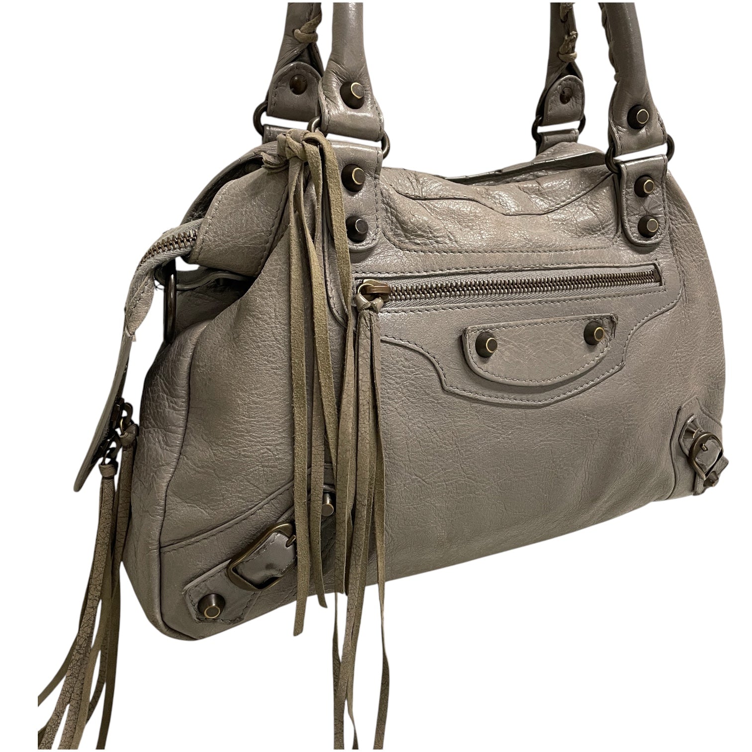 BALENCIAGA/Hand Bag/Leather/GRY/YWQ7BQK view 6