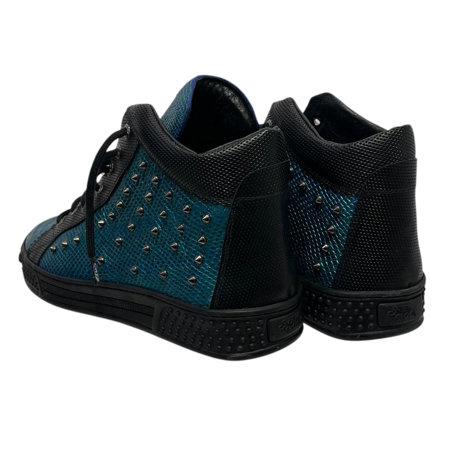 NEW ROCK/Hi-Sneakers/US 12/Leather/BLU/dragon pattern view 2