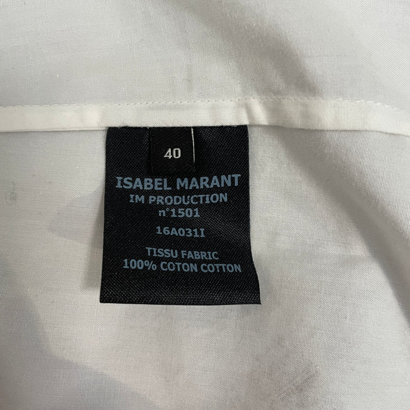 ISABEL MARANT/LS Blouse/40/Cotton/WHT/