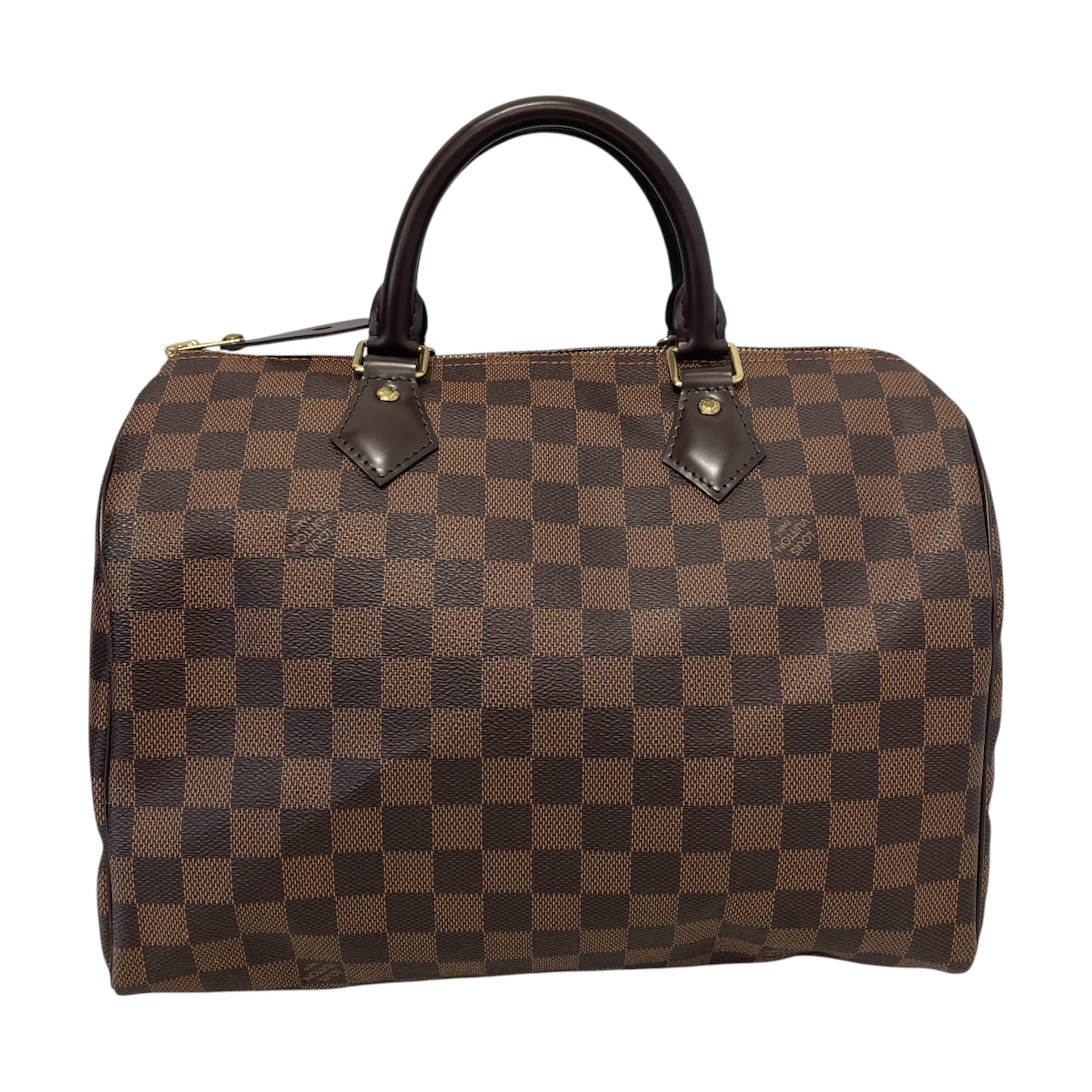 LOUIS VUITTON/Bag/Plaid/Leather/BRW/LV Speedy Bandouliere view 2