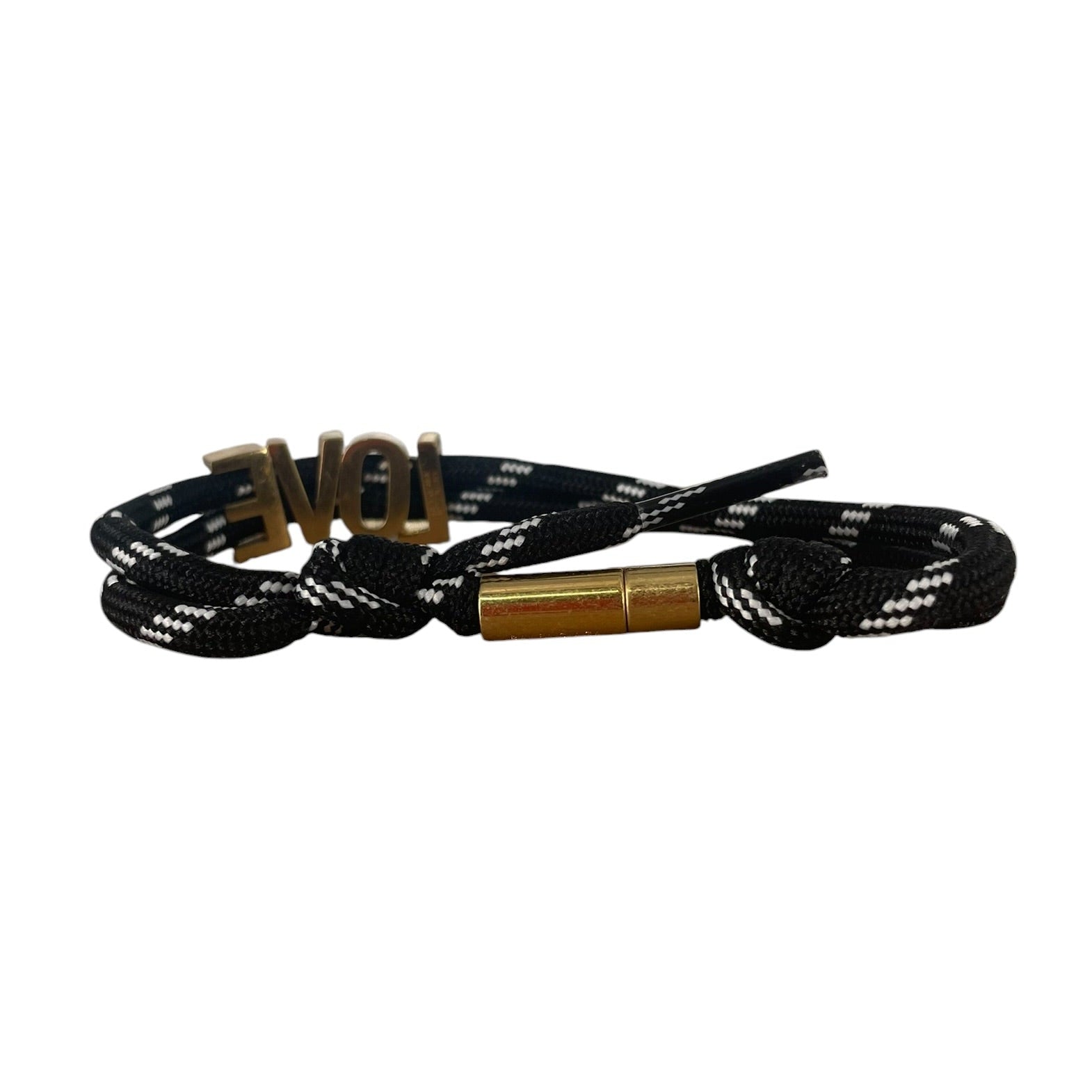 BALENCIAGA/Bracelet/OS/BLK/love gold view 2