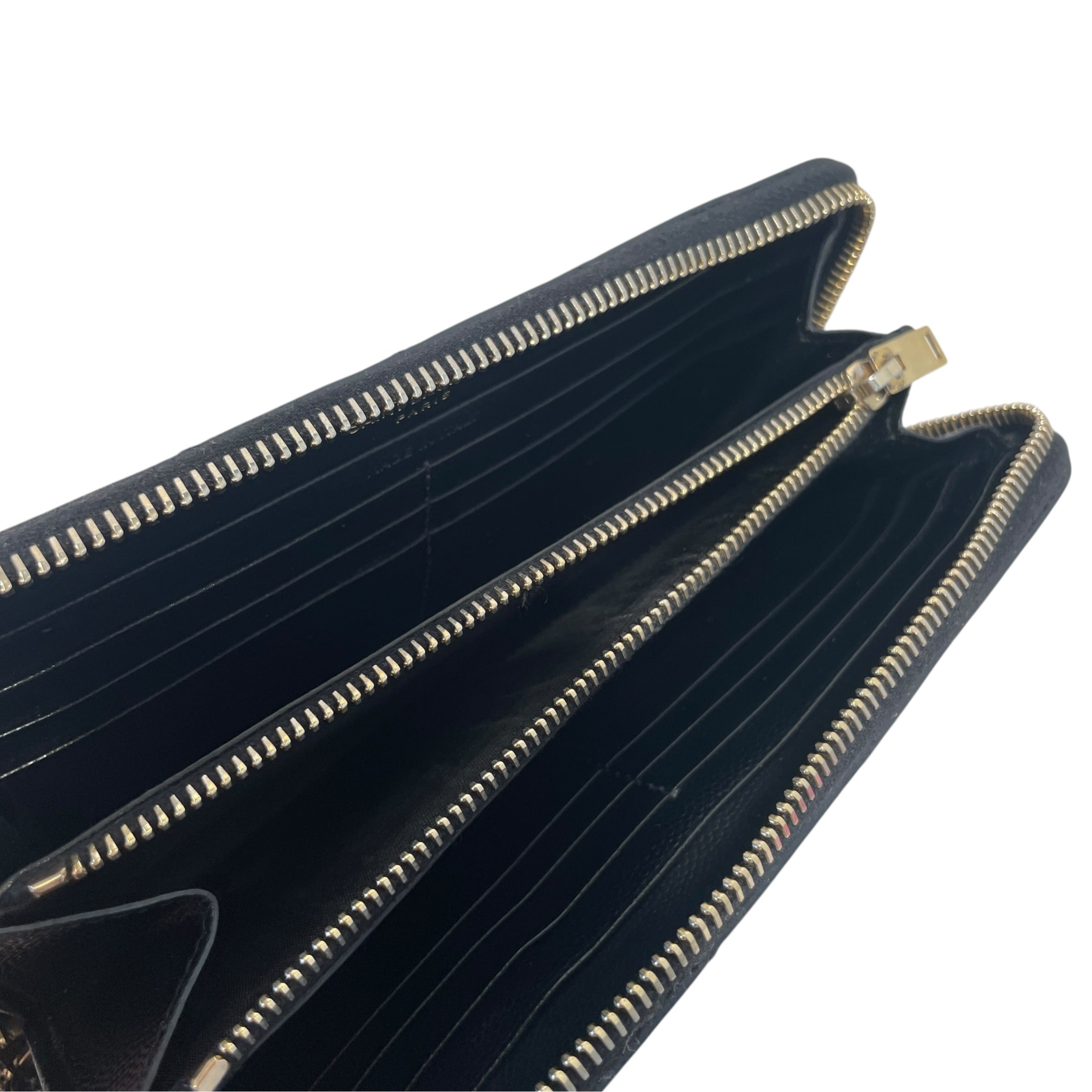 YVES SAINT LAURENT/Long Wallet/Leather/BLK/L's/Matelasse Zip Wallet view 4