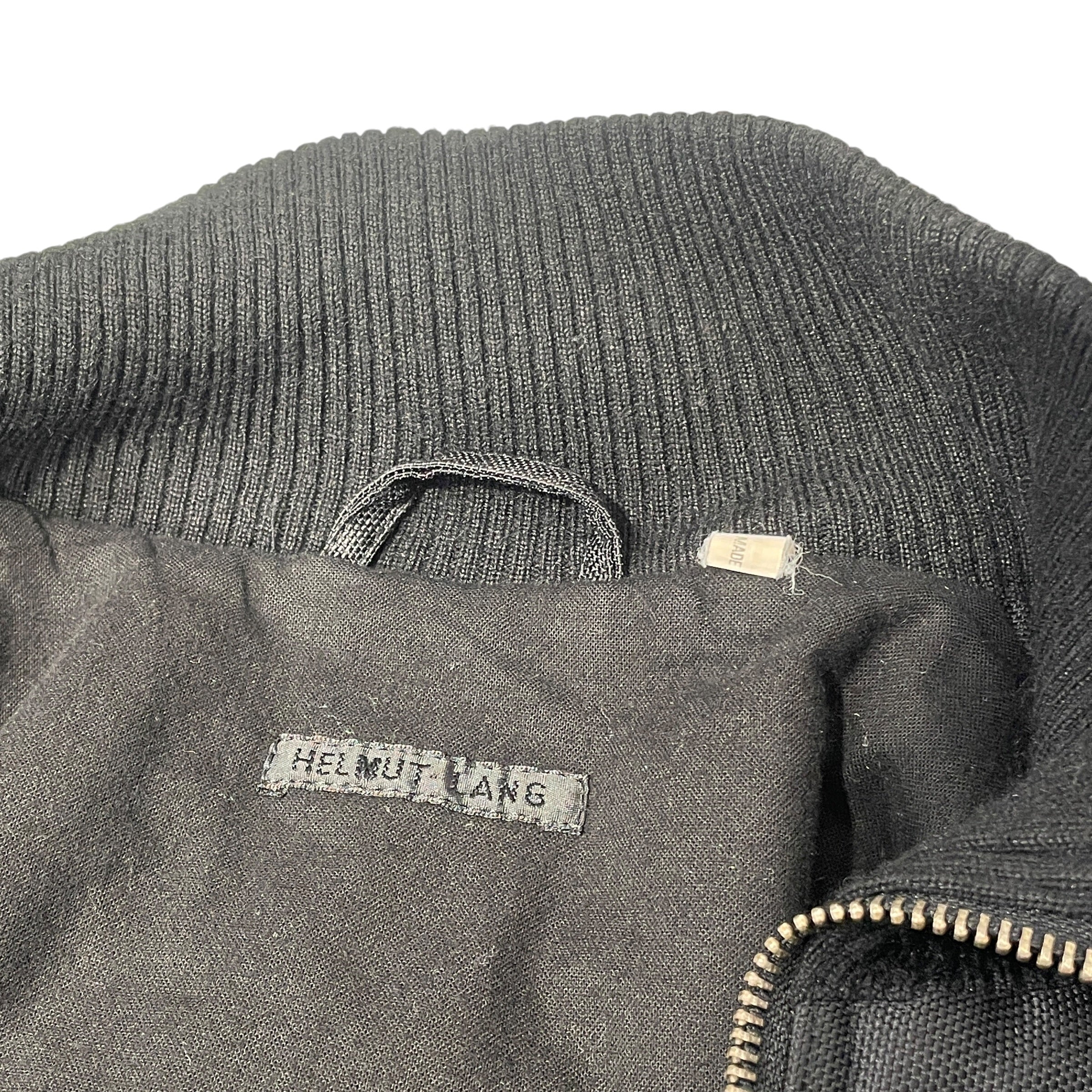 Helmut Lang/Vintage/Deck Jkt/40/Cotton/BLK/1999 MADE IN ITALY BOMBER view 6