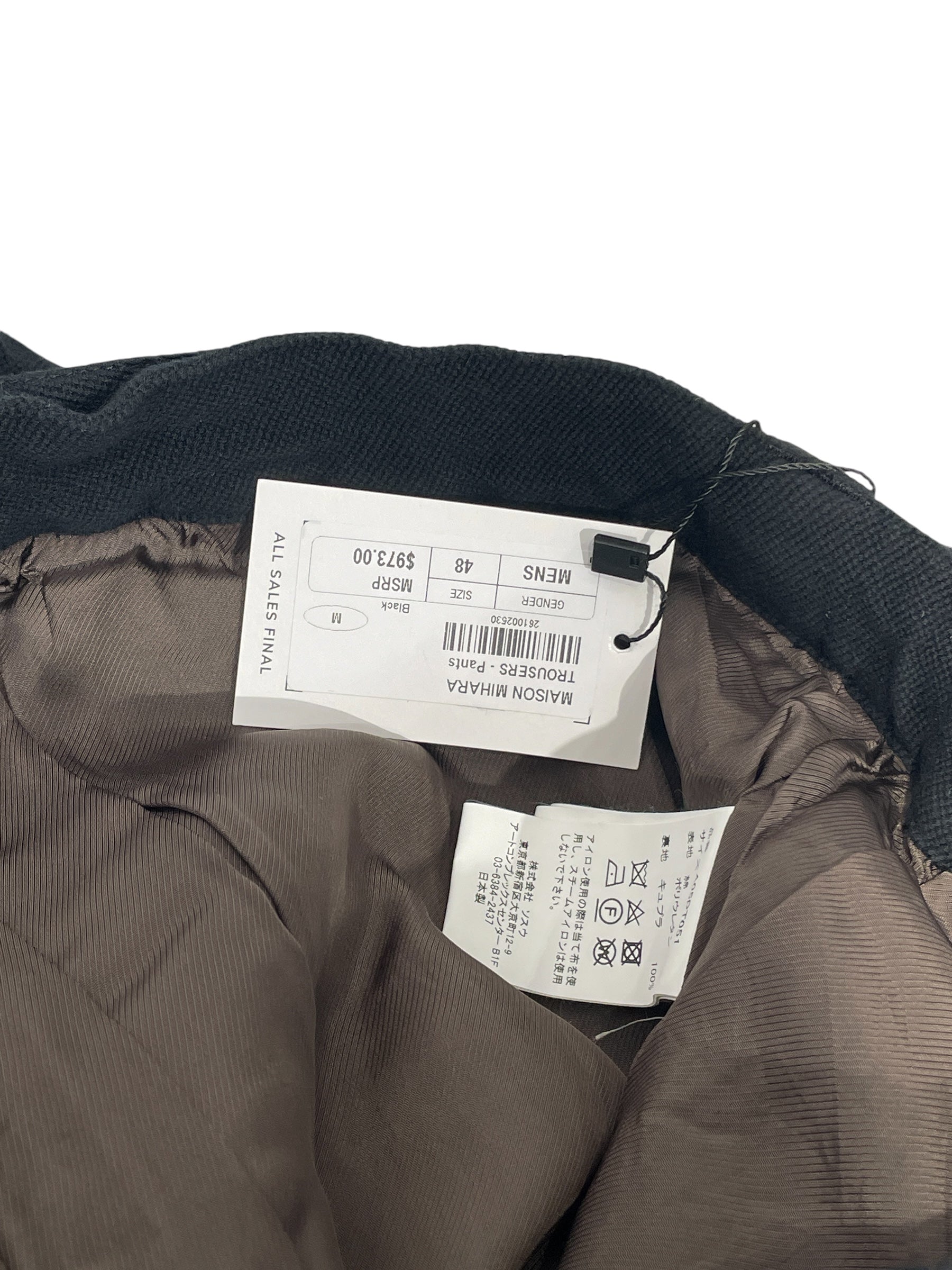 MIHARA YASUHIRO/Pants/48/Cotton/BLK/ view 6