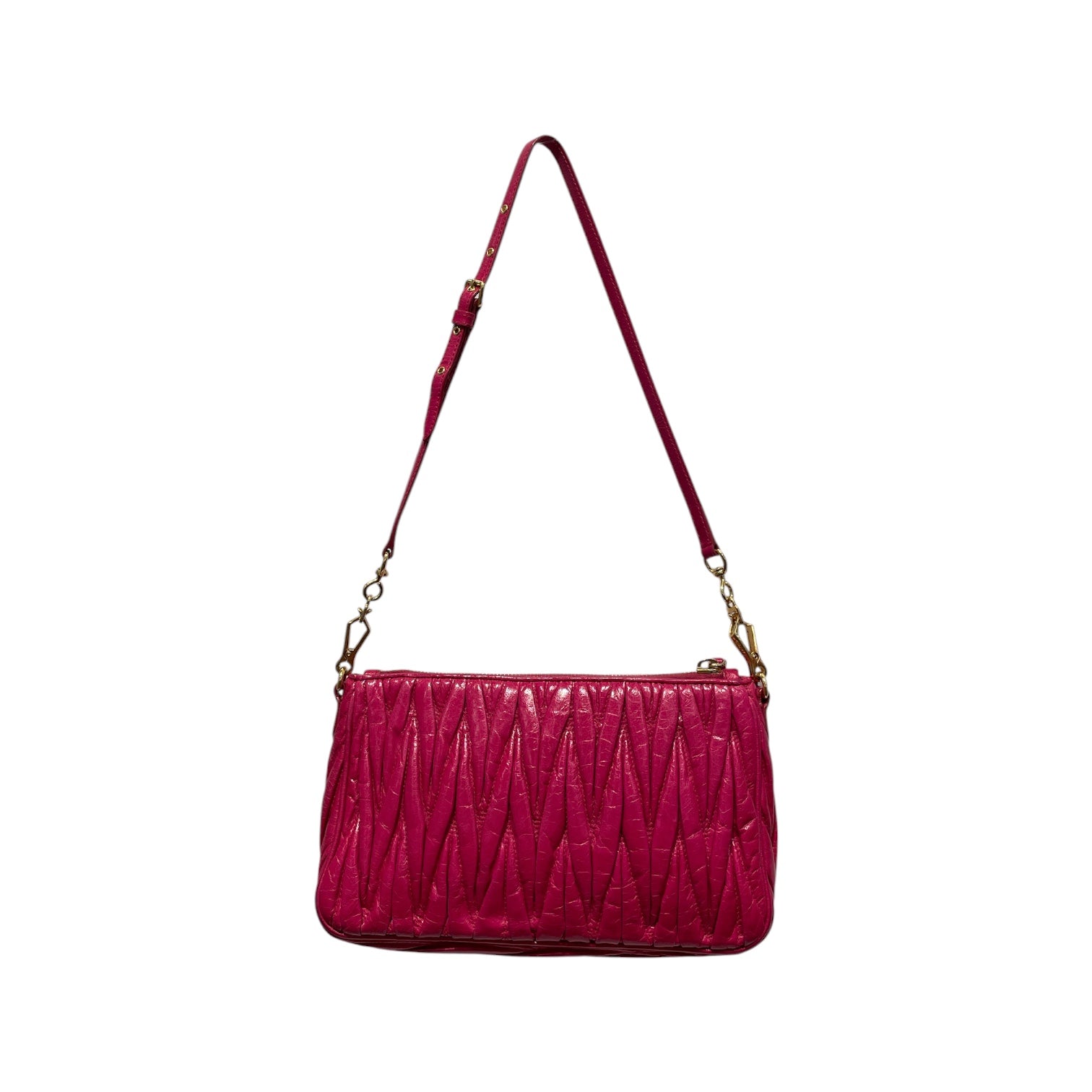 MIU MIU/Clutch Bag/Leather/PNK/Matelasse nappa leather pouch view 2