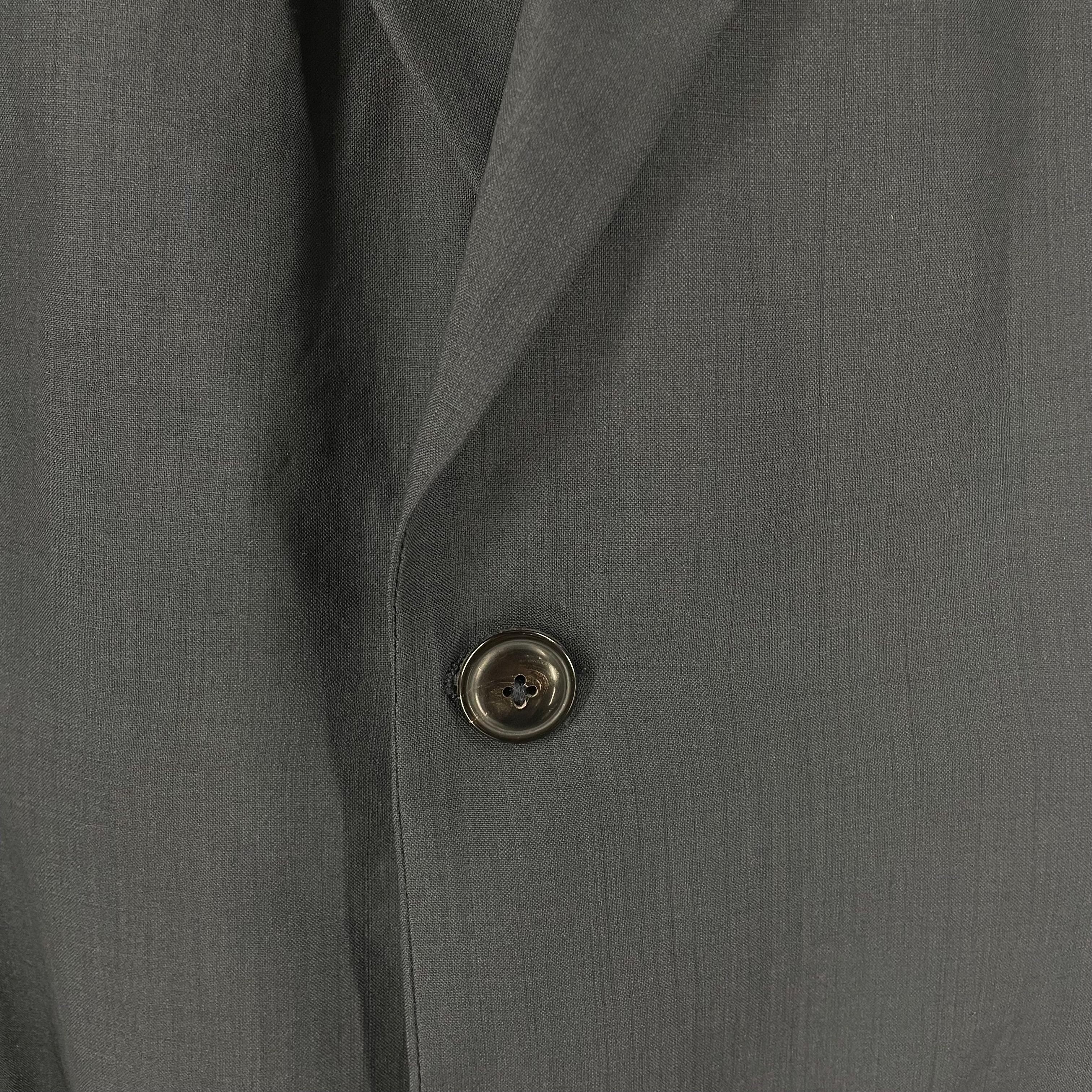 Rick Owens/Tailored Jkt/6/Wool/BLU/ONE BUTTON FRONT POCKETS view 6