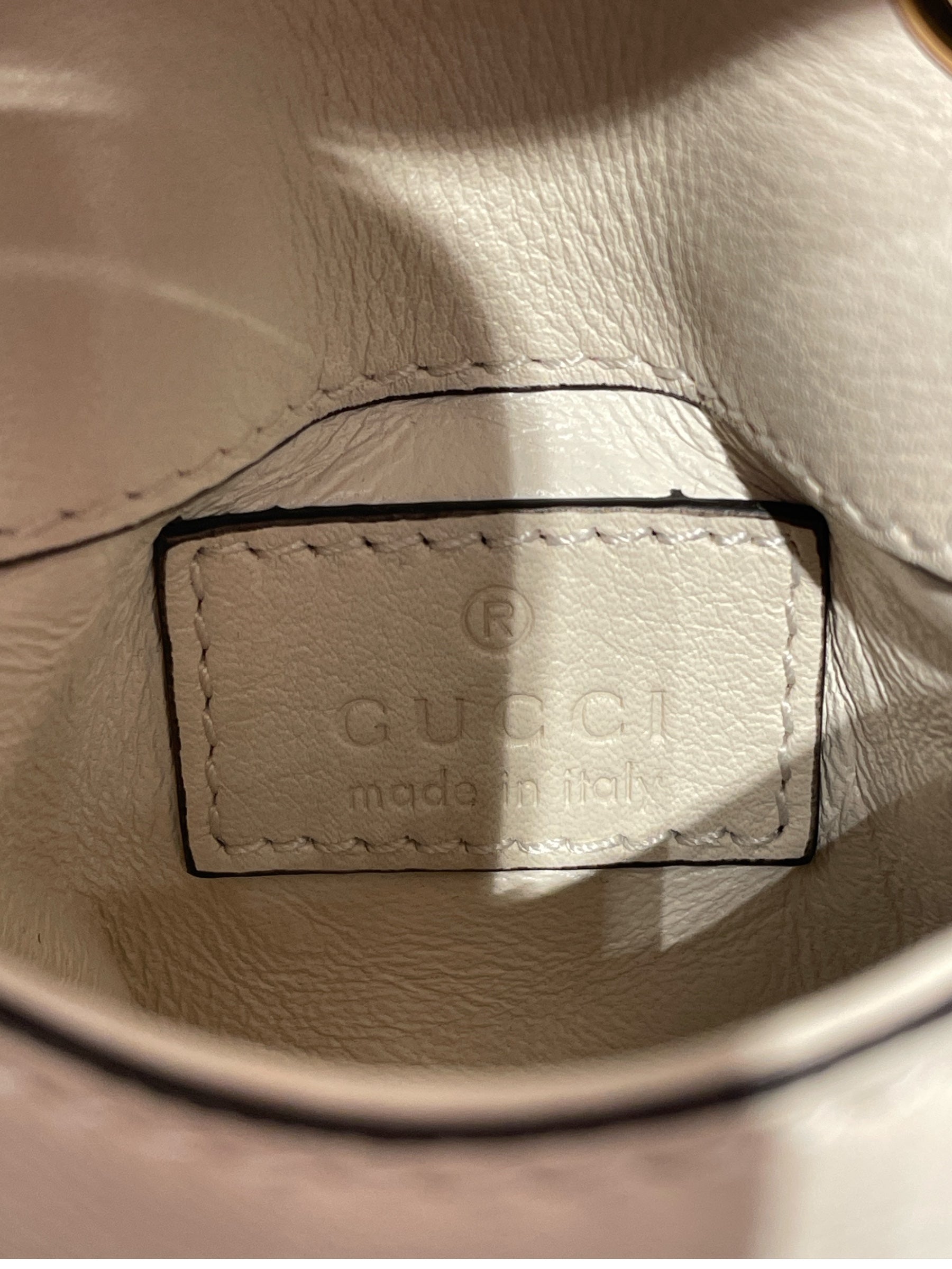 GUCCI/Cross Body Bag/Leather/WHT/interlocking mini blondie view 3