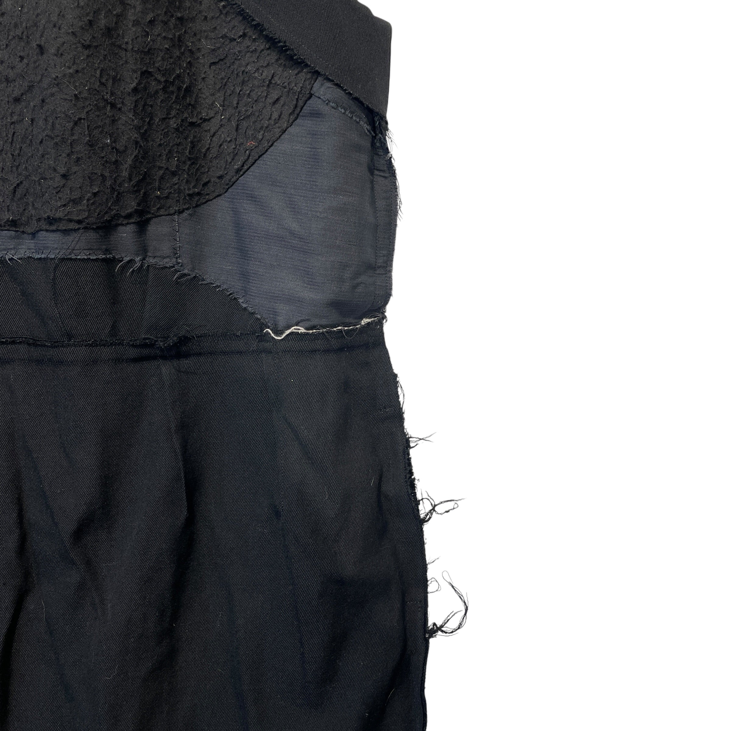 COMME des GARCONS/SL Dress/L/Wool/BLK/INSIDE OUT CONSTRUCTION view 3