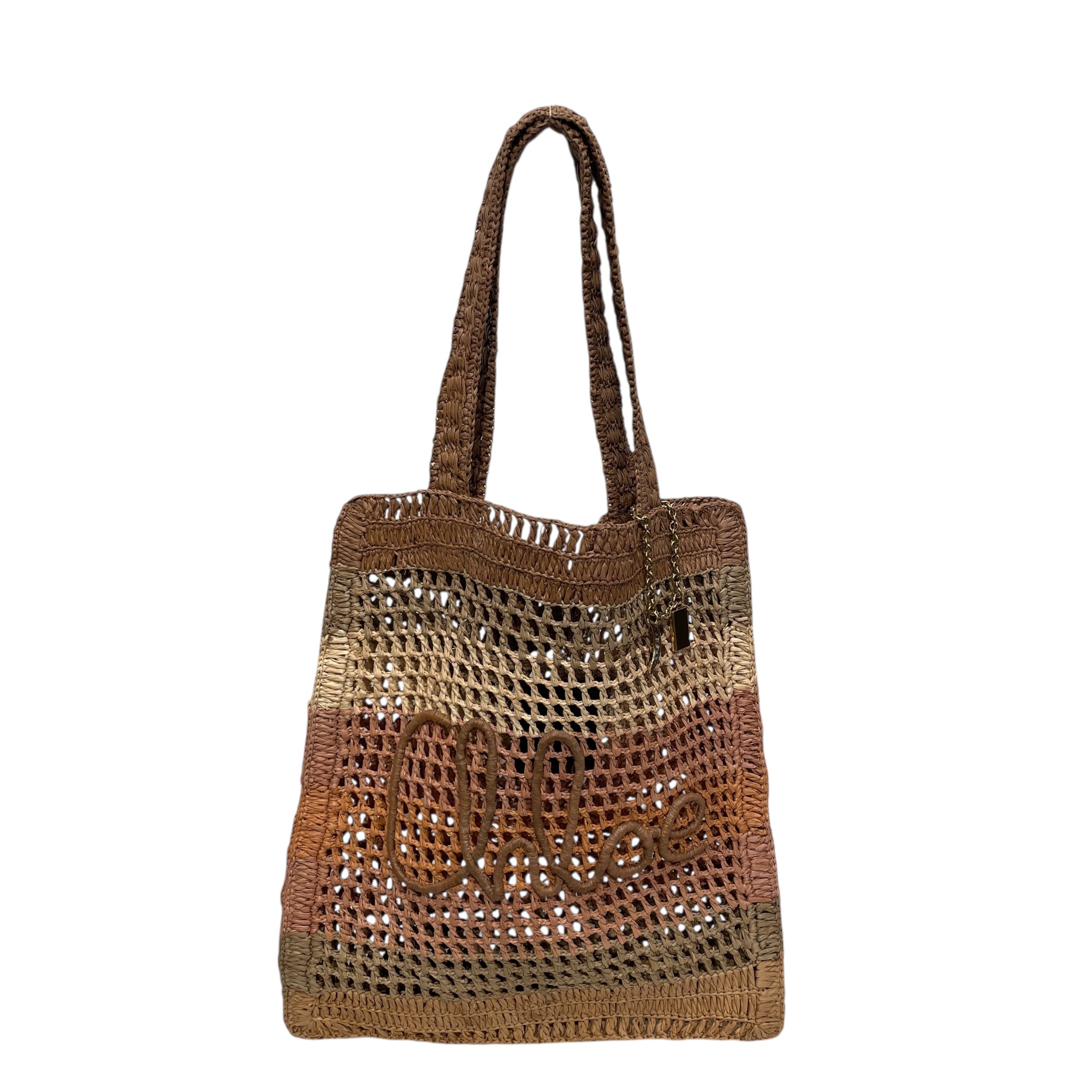 Chloe/Hand Bag/Stripe/BEG/SUMMER BANANA TOTE view 1