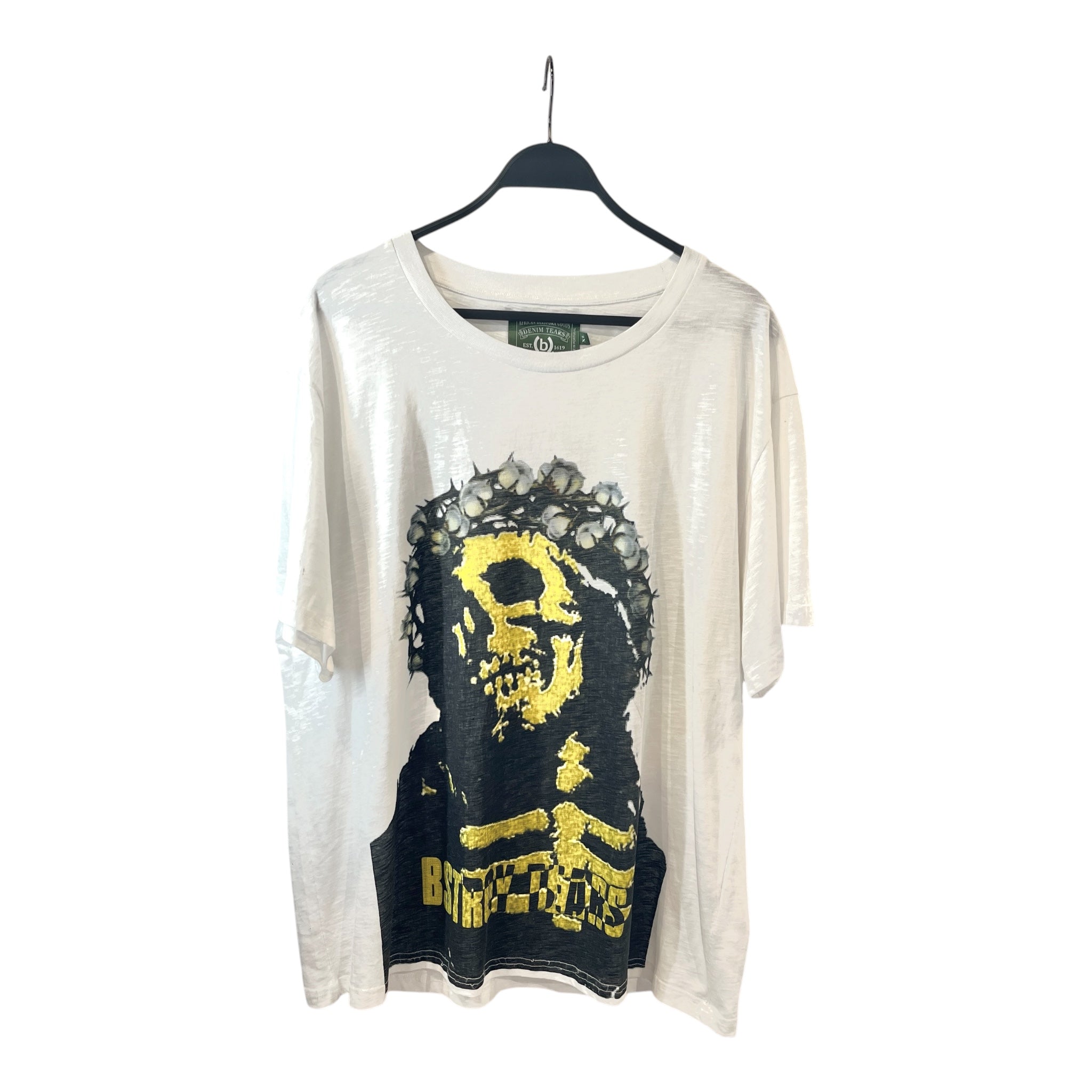 DENIM TEARS/T-Shirt/XL/Cotton/WHT/BSTROY TEARS CROWN OF COTTON view 1