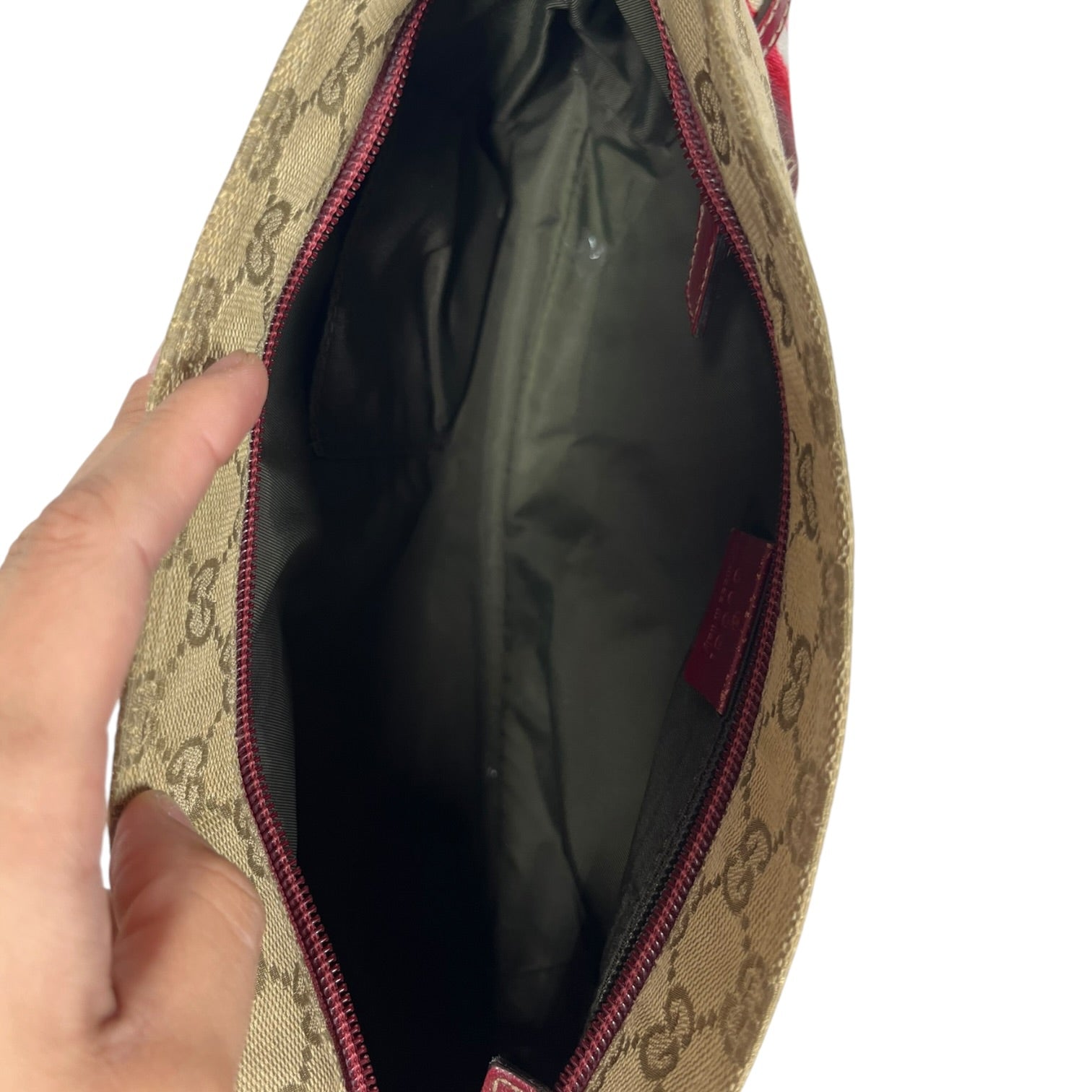 GUCCI/Bag/Monogram/Nylon/BEG/RED/WHITE STRAP view 3