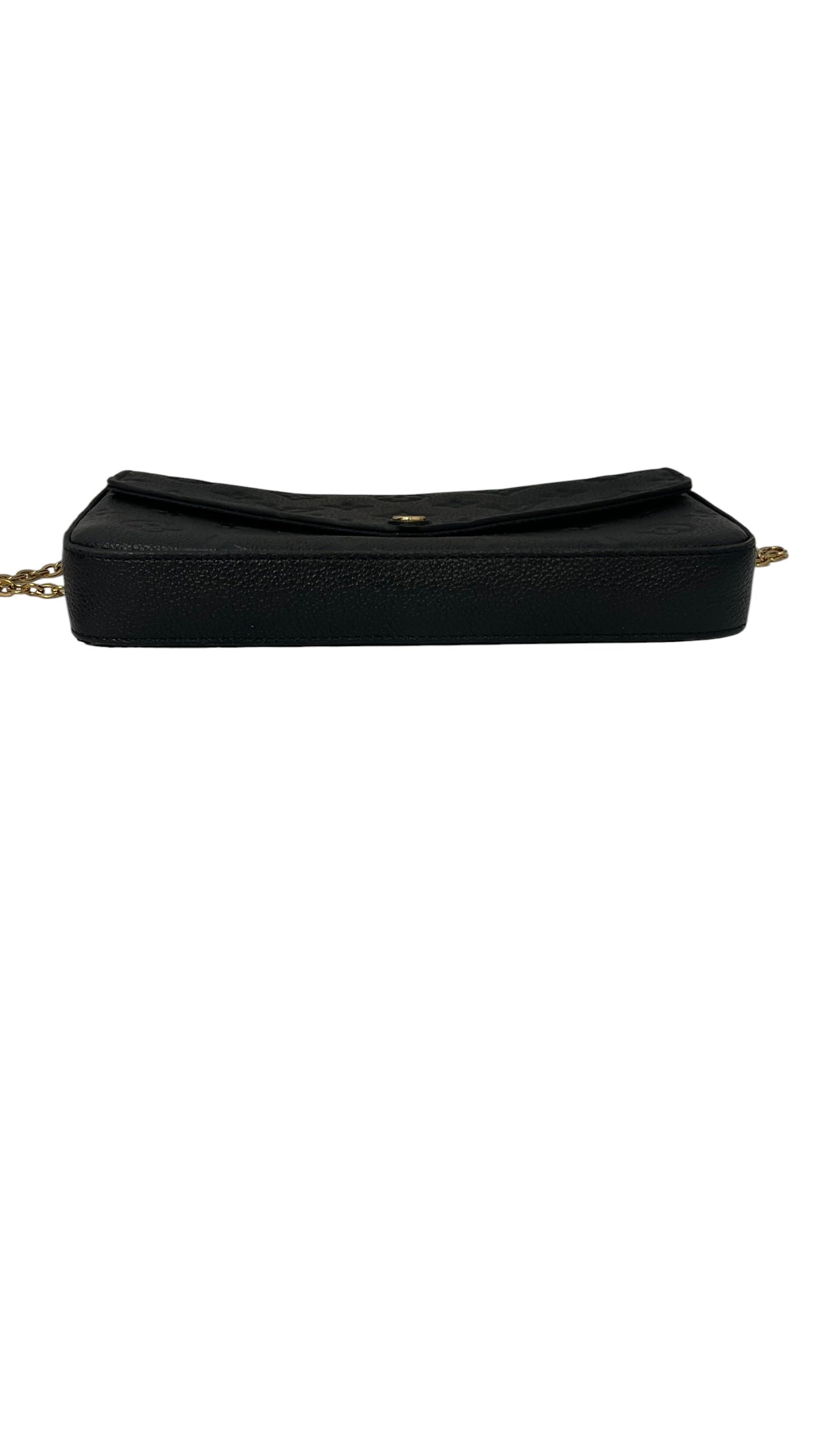 LOUIS VUITTON/Cross Body Bag/Monogram/Leather/BLK/Empreinte Felicie view 3