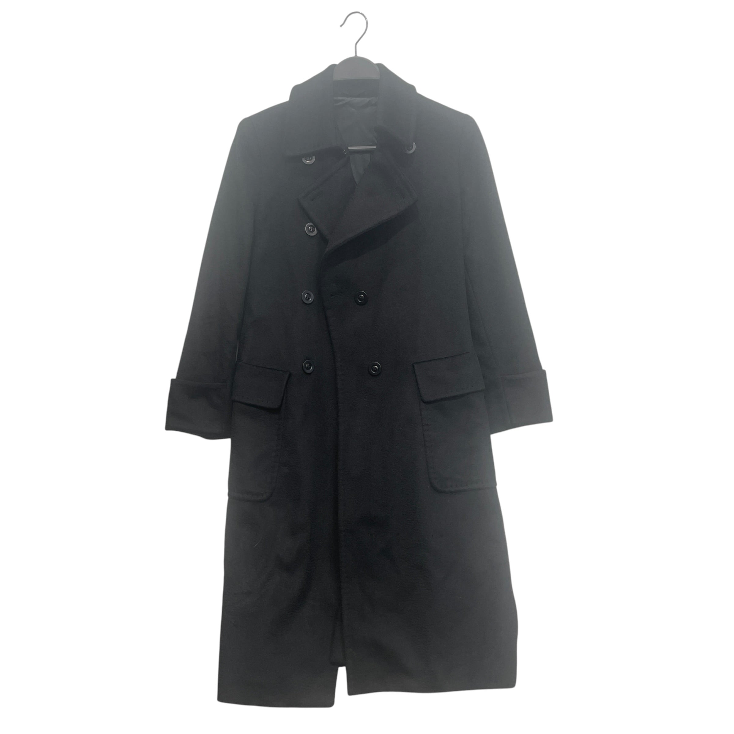 MAX MARA/Trench Coat/36/Cashmere/BLK/Single Breasted/MAX MARA CASHME COAT LONG view 1