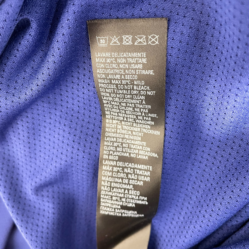 BALENCIAGA/T-Shirt/S/Nylon/BLU/Graphic/ACTION LOGO MESH JERSEY