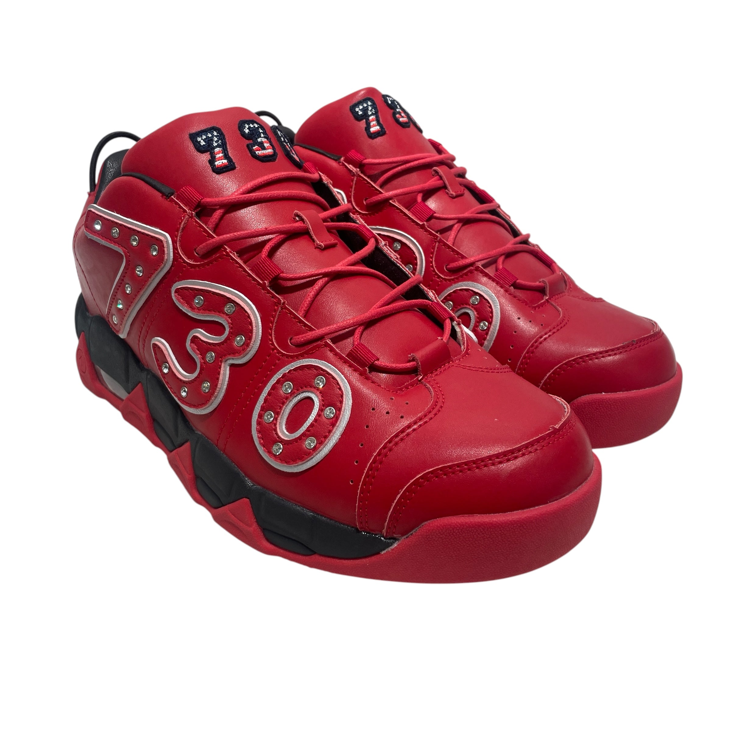 ASSPIZZA/Low-Sneakers/US 13/Leather/RED/730 DIPLOMATS view 1