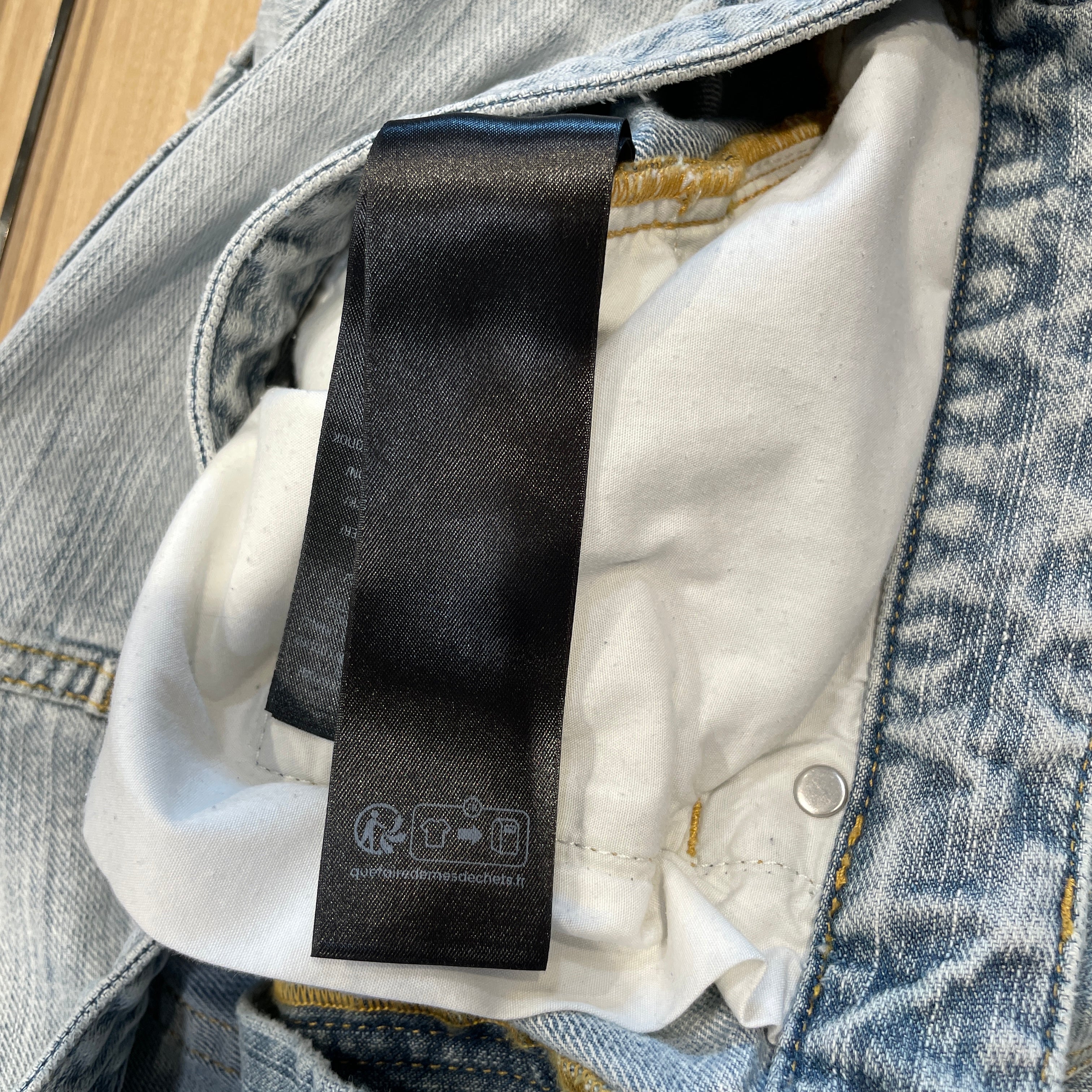 BALENCIAGA/Pants/L/Cotton/BLU/Drawstring Denim view 3