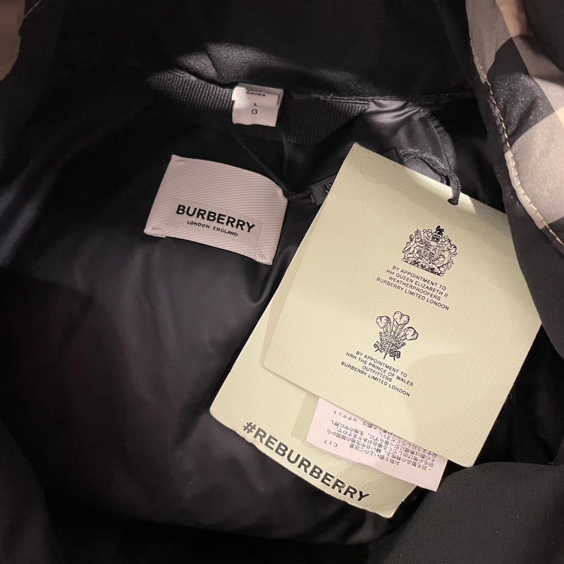 BURBERRY LONDON/Puffer Jkt/L/Gingham Check/Nylon/MLT/Check Puffer Jacket
