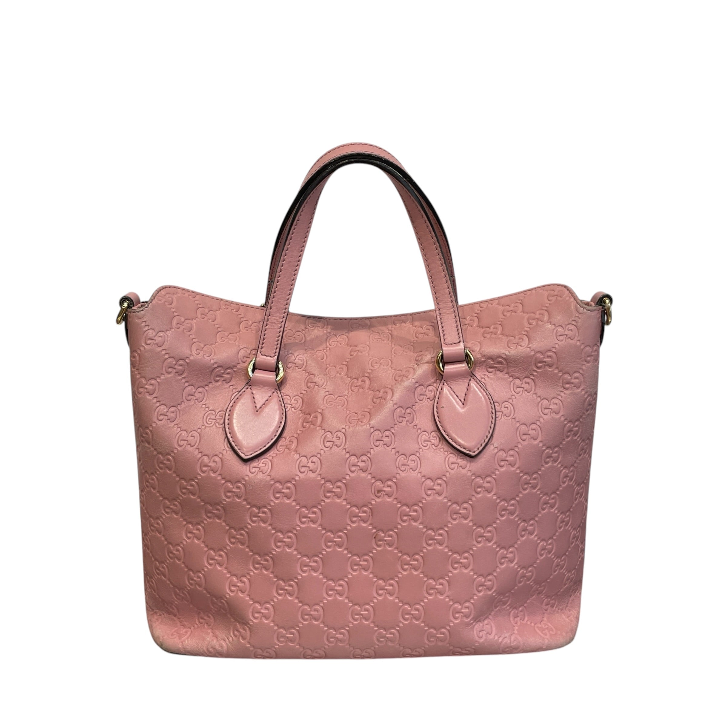 GUCCI/Tote Bag/Monogram/Leather/PNK/GUCCISSMA FOLDOVER view 2