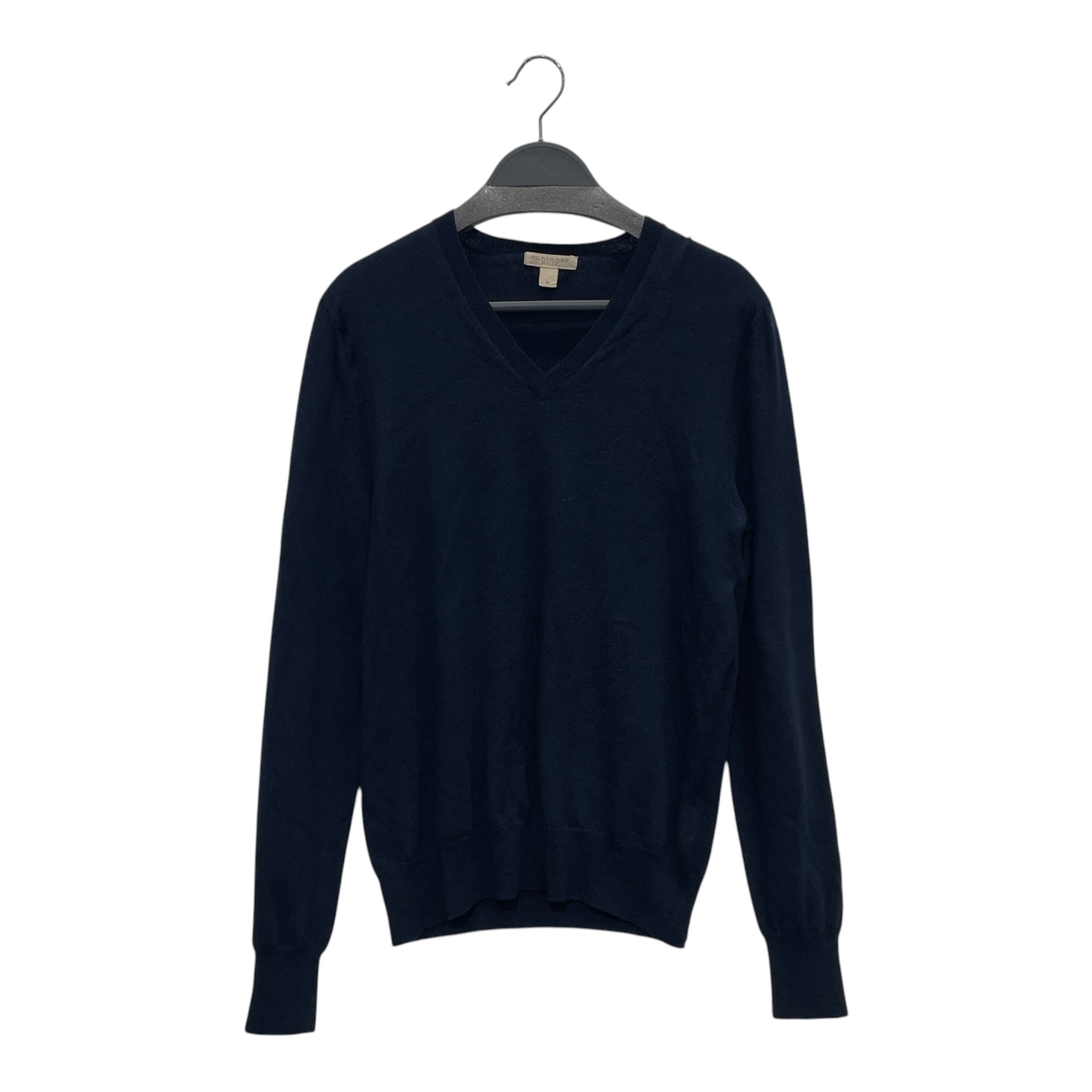 BURBERRY BRIT/Sweater/M/Wool/NVY/V NECK SWEATER view 1