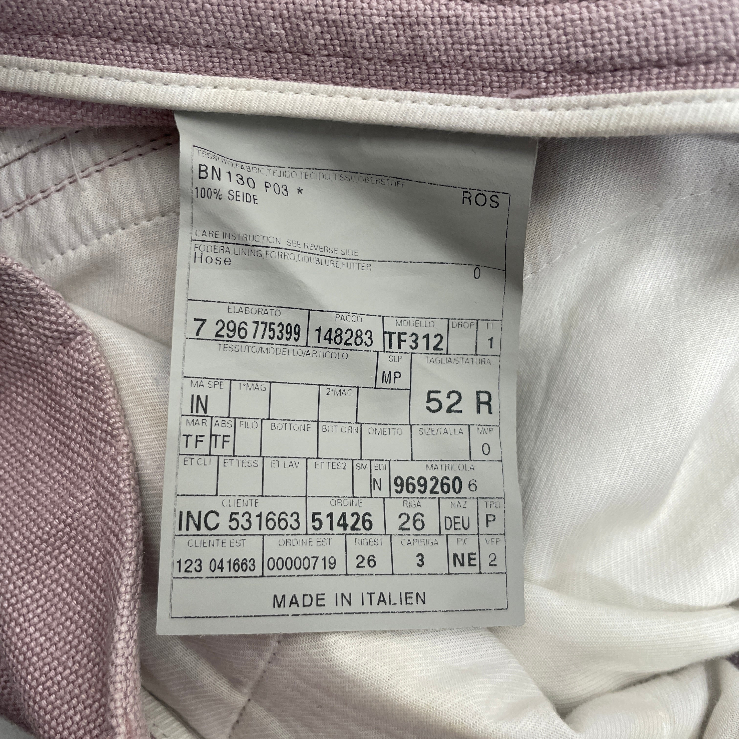 TOM FORD/Straight Pants/M/Cotton/PNK/ view 3