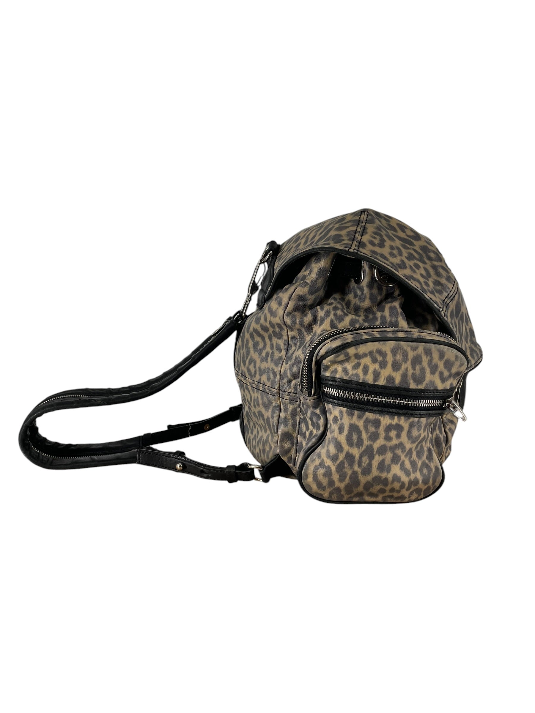 Alexander Wang/Backpack/Animal Pattern/Leather/MLT/Leopard Multi Zipper Backpack view 3