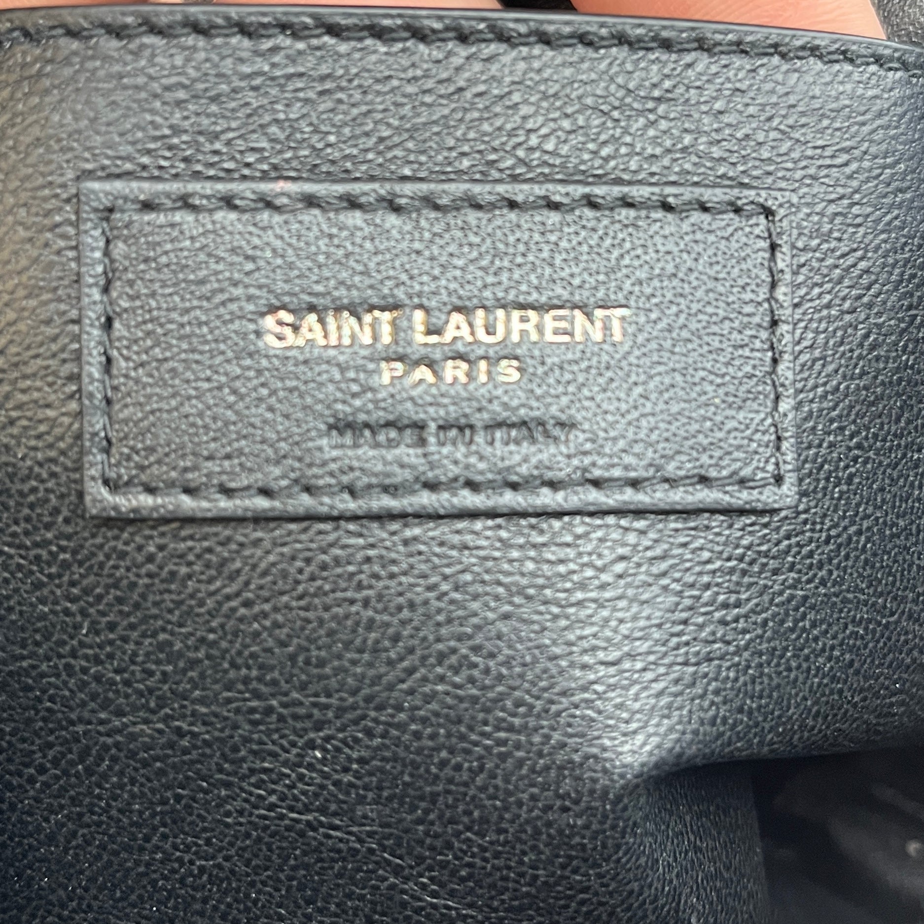 SAINT LAURENT/Cross Body Bag/Monogram/Leather/BLK/2020 Le Monogramme Patent view 5