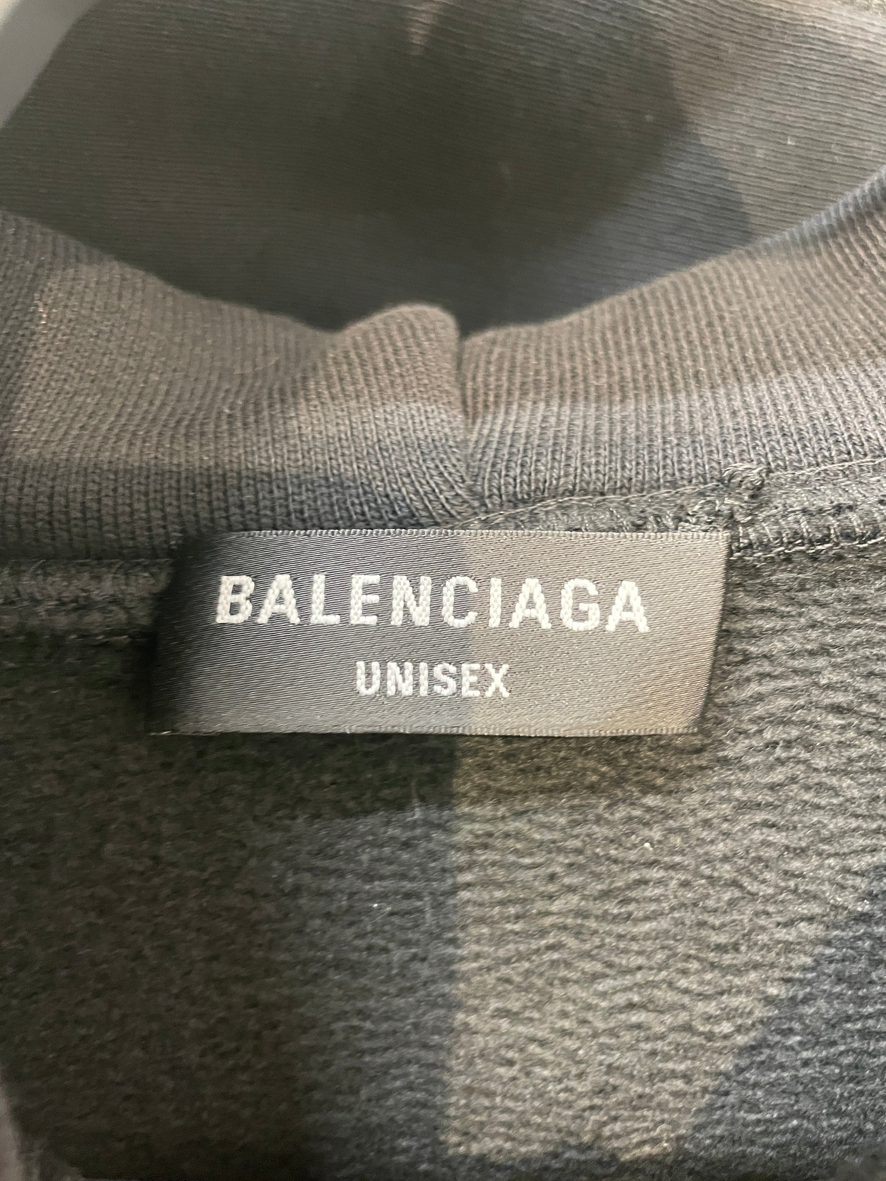 BALENCIAGA/Hoodie/2/Cotton/BLK/Maison Wide fit view 3