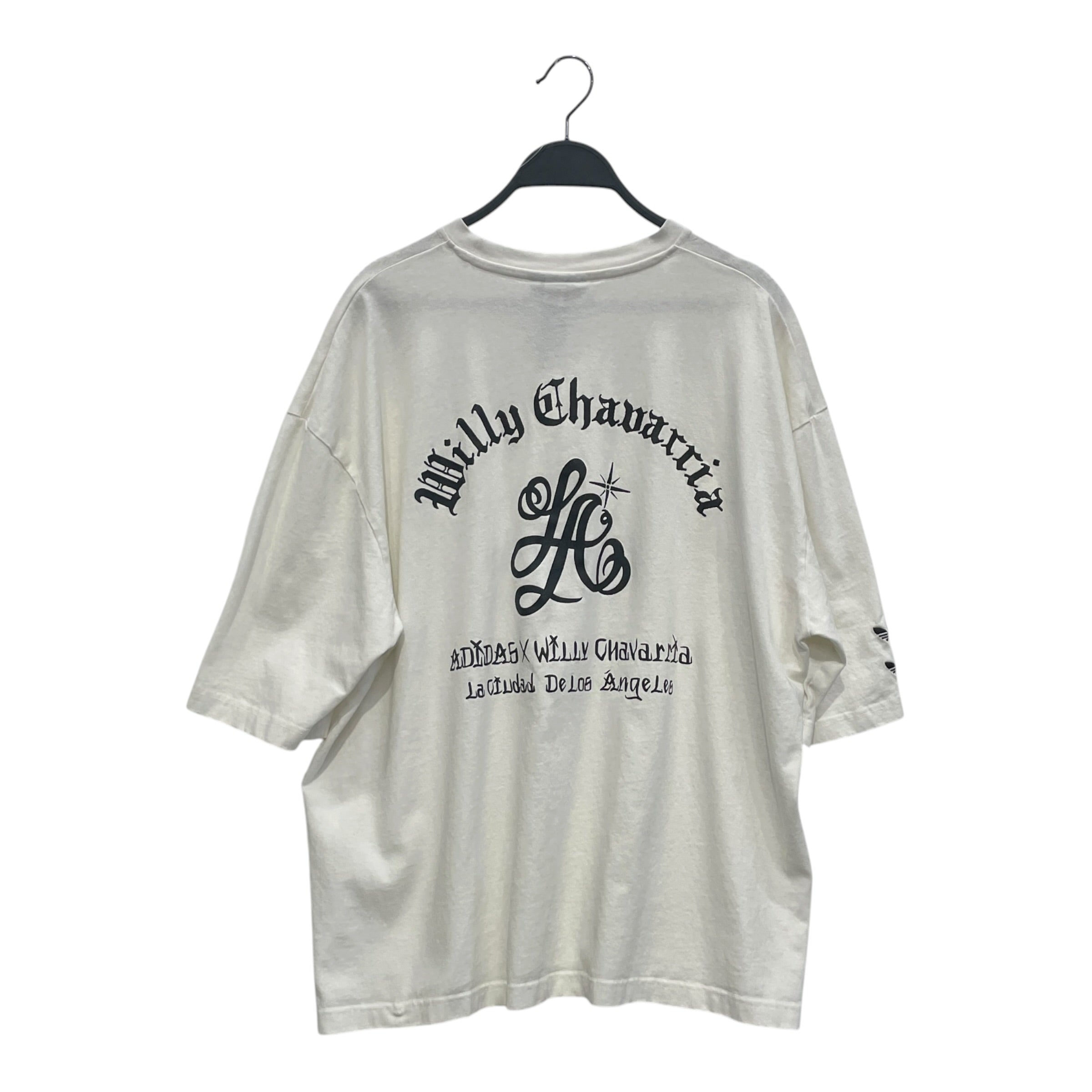 adidas/WILLY CHAVARRIA/T-Shirt/S/Cotton/WHT/Graphic/DOUBLE ROSE ON THE SLEEVE view 2