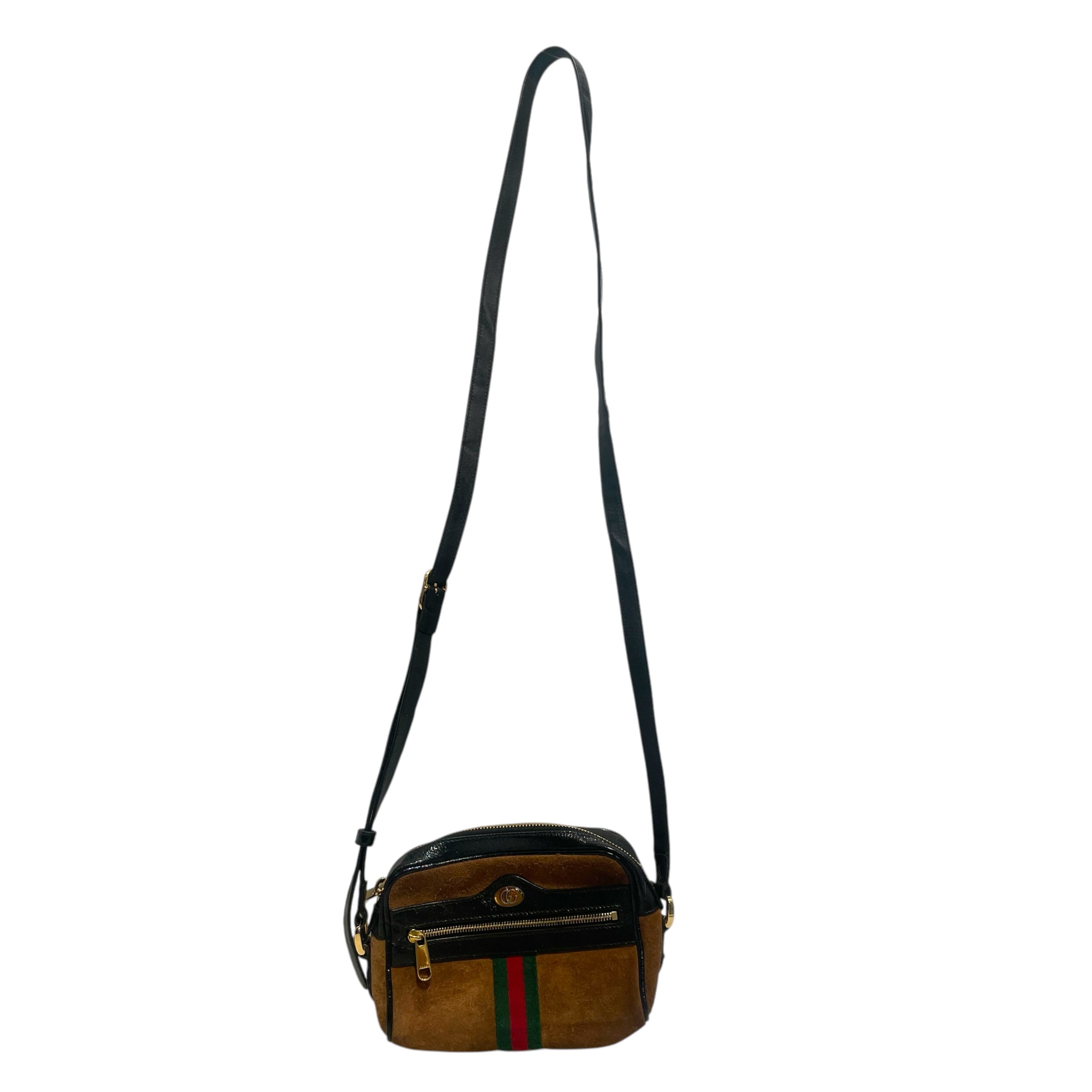 GUCCI/Cross Body Bag/Suede/CML/Web Ophidia Mini Bag view 1