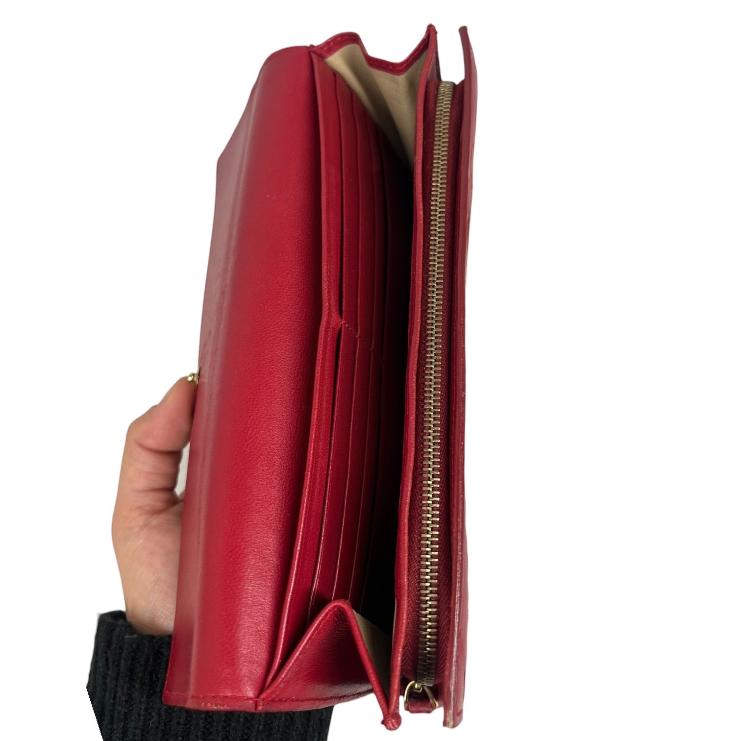 BOTTEGA VENETA/Long Wallet/Leather/RED/L's/Intrecciato view 4