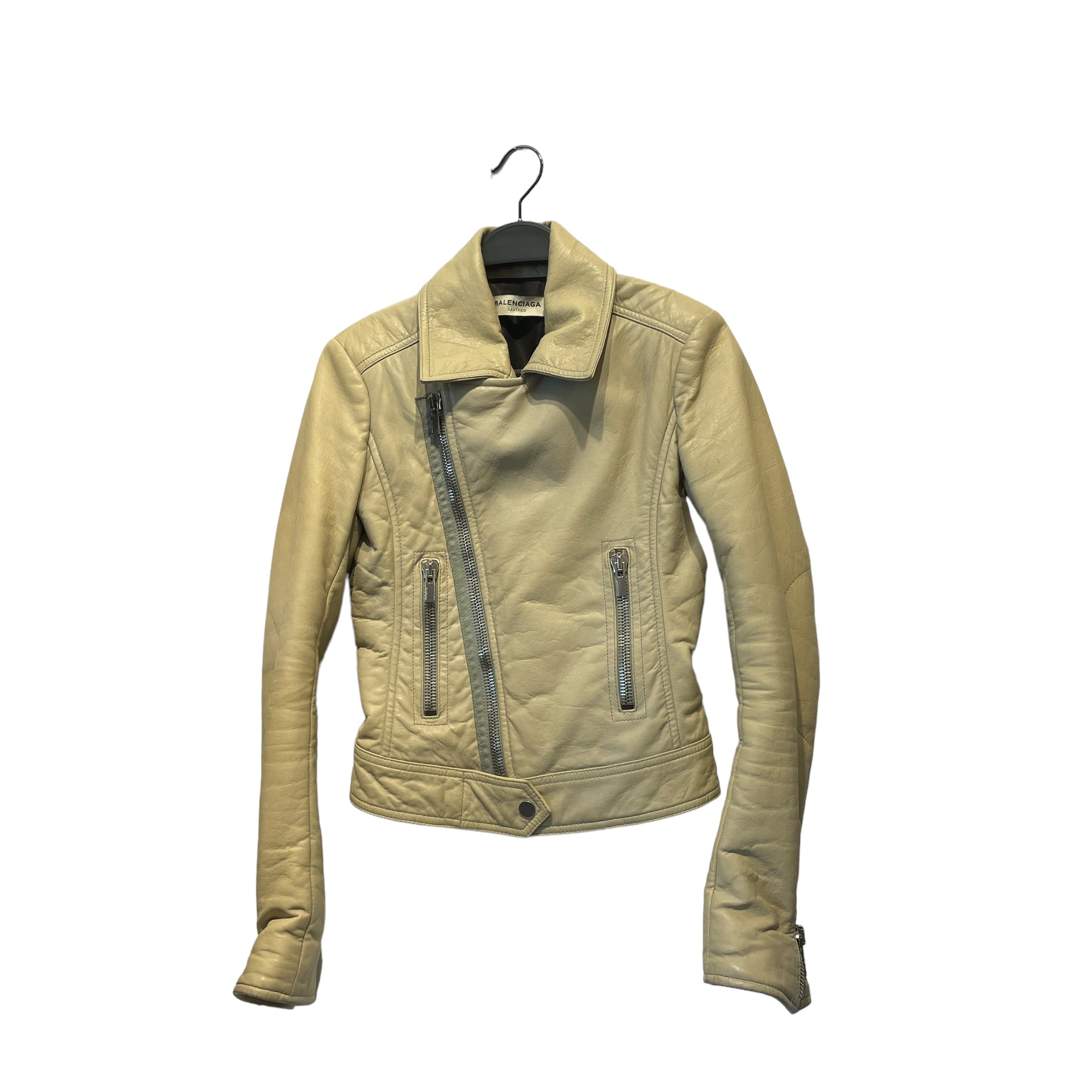 BALENCIAGA/Leather Jkt/34/Sheepskin/KHK/ view 1