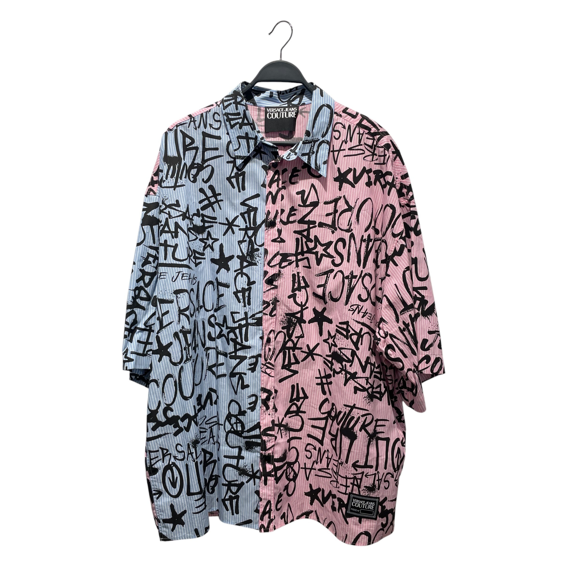 VERSACE JEANS COUTURE/SS Shirt/XL/Cotton/MLT/Stripe/ view 1