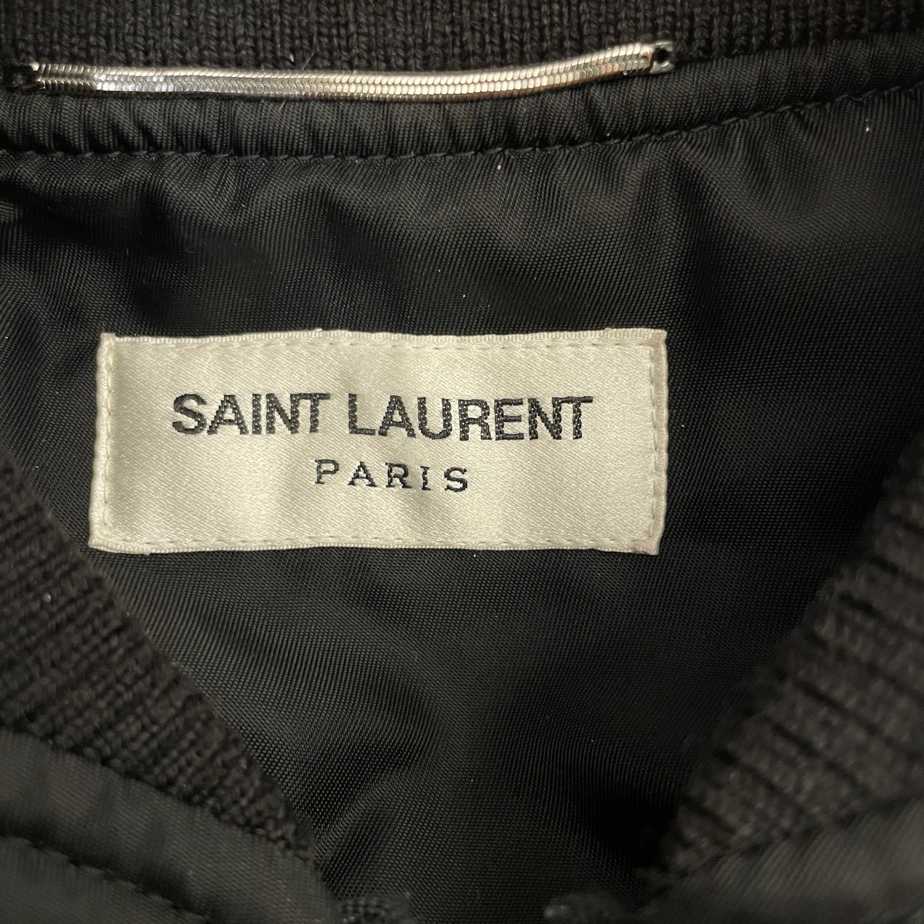 SAINT LAURENT/Flight Jkt/48/Nylon/BLK/ view 3