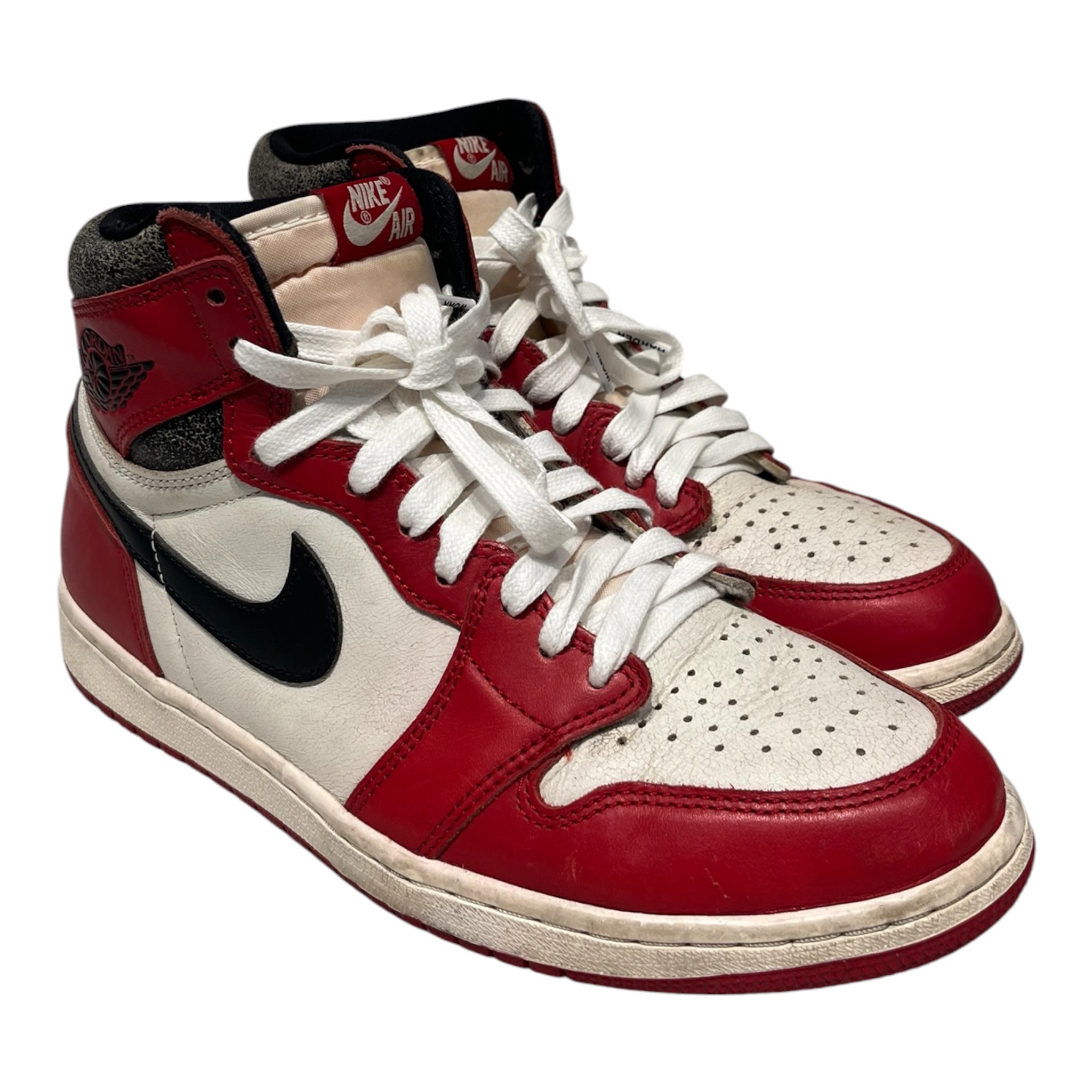 NIKE/Hi-Sneakers/US 9.5/RED/JORDAN 1/  CRACKLE HEEL view 1