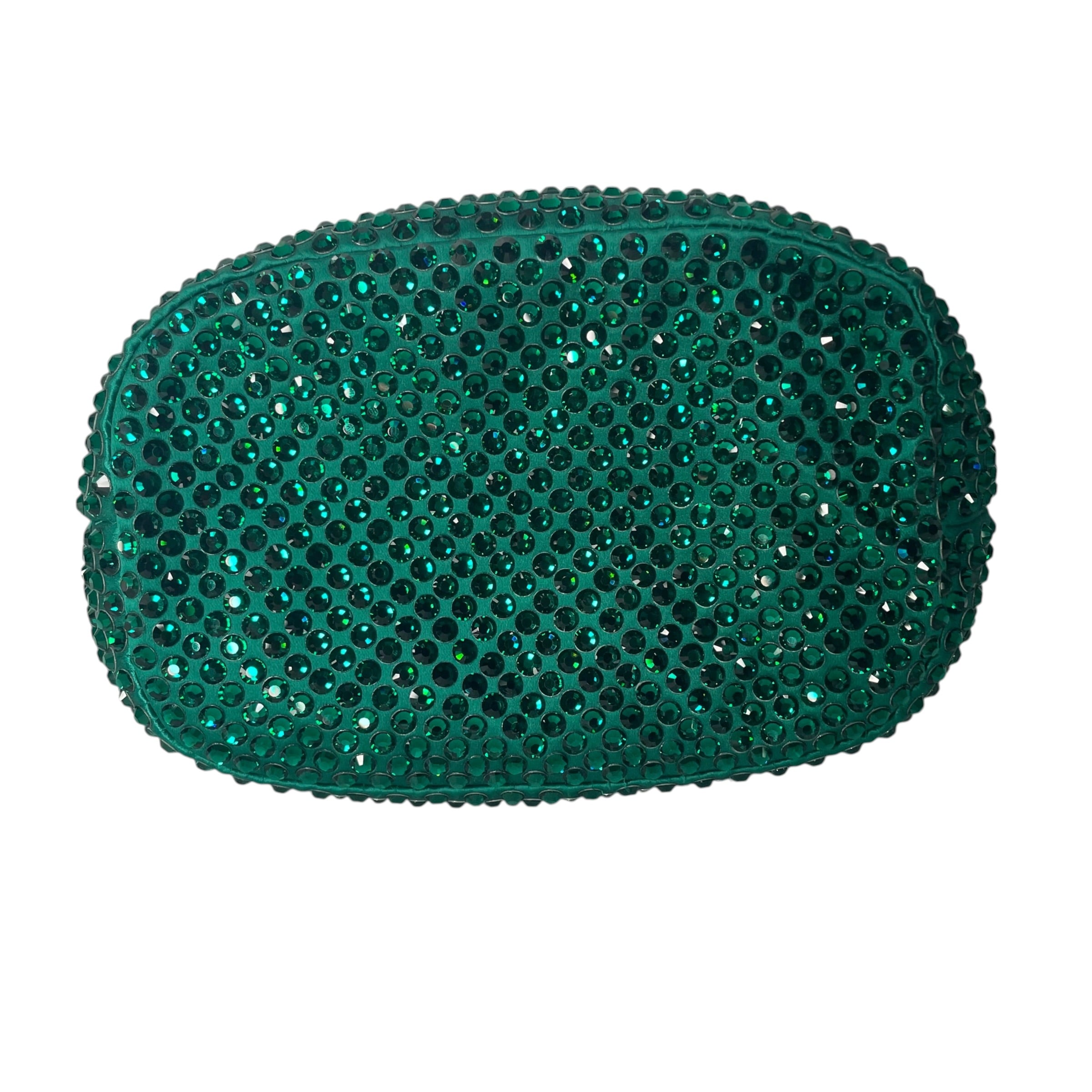 PRADA/Basket Bag/GRN/CRYSTAL STUDDED SATIN view 4