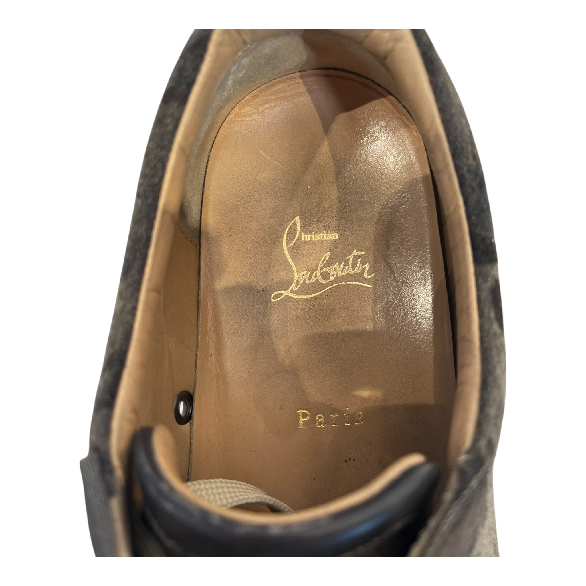 Christian Louboutin/Low-Sneakers/EU 44.5/Camouflage/GRY/LOUIS JUNIOR SPK LTHR TRAINER view 3
