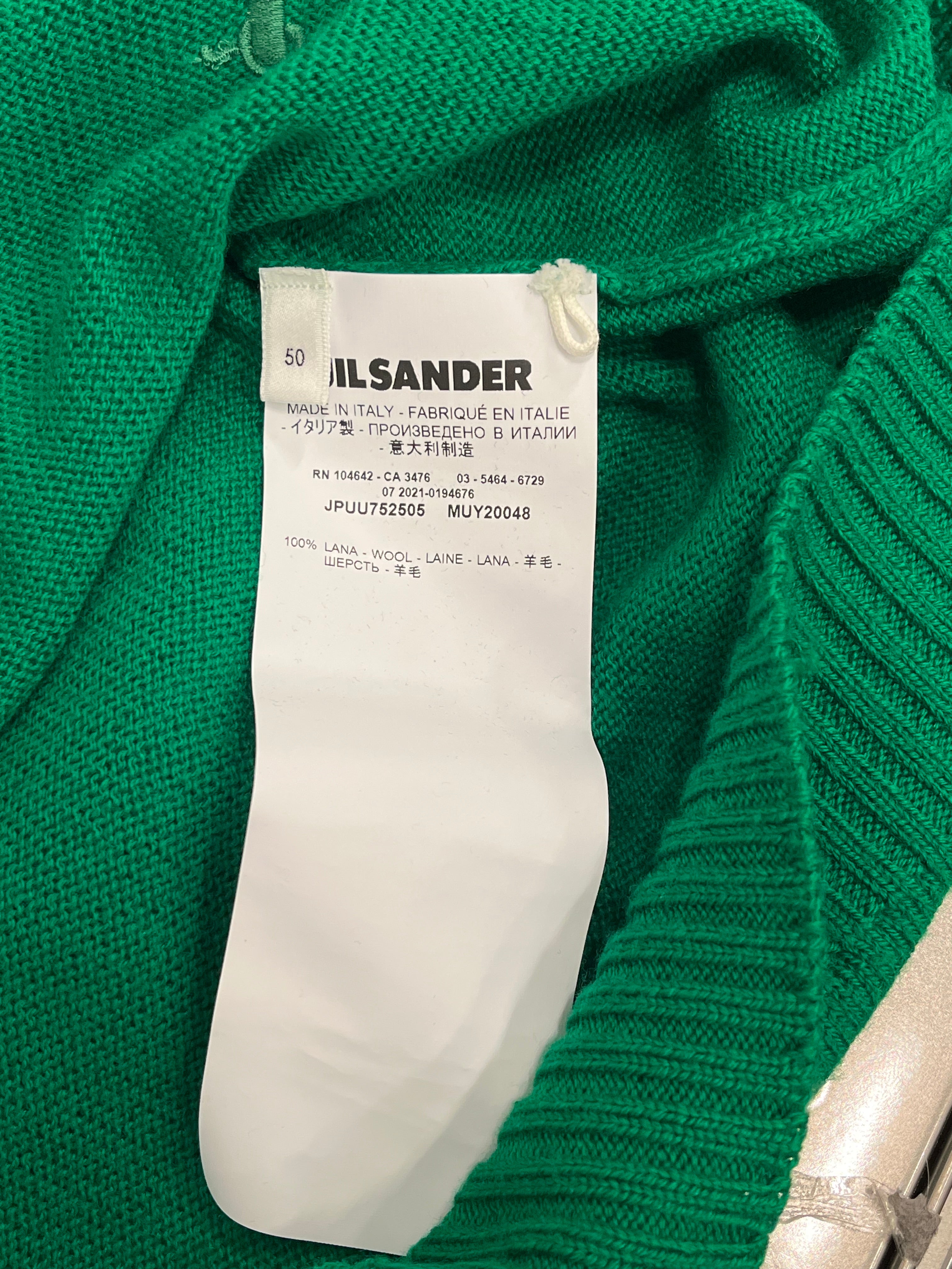 JIL SANDER/Tops/M/Cotton/GRN/JIL SANDER GREEN CREWNECK view 4