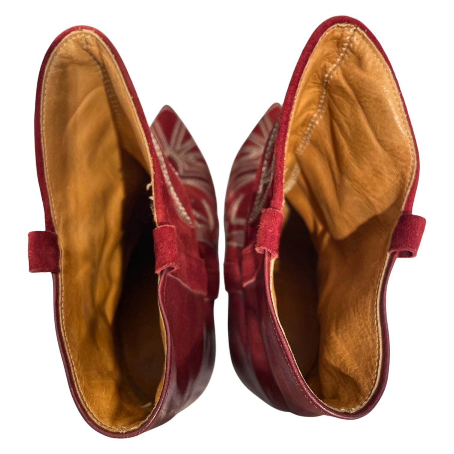 ISABEL MARANT/Heels/EU 36/Suede/RED/WESTERN BOOTIE HEELS view 3