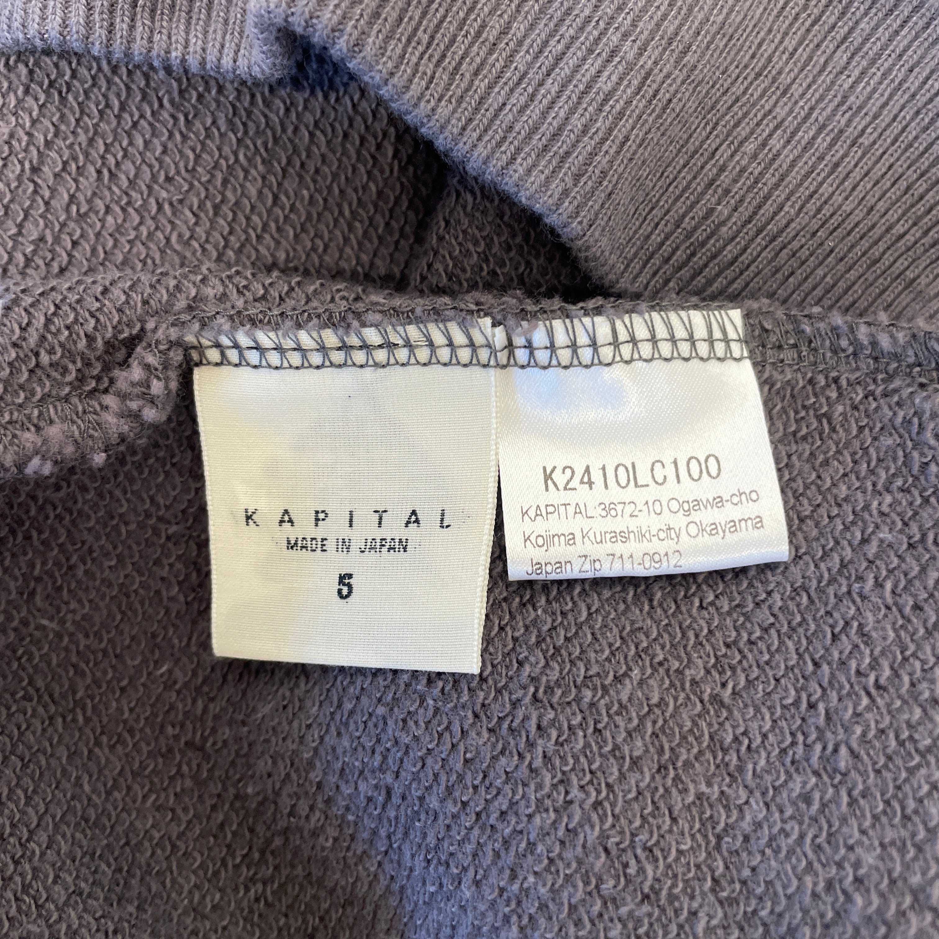 KAPITAL/Hoodie/5/Cotton/GRY/ view 4