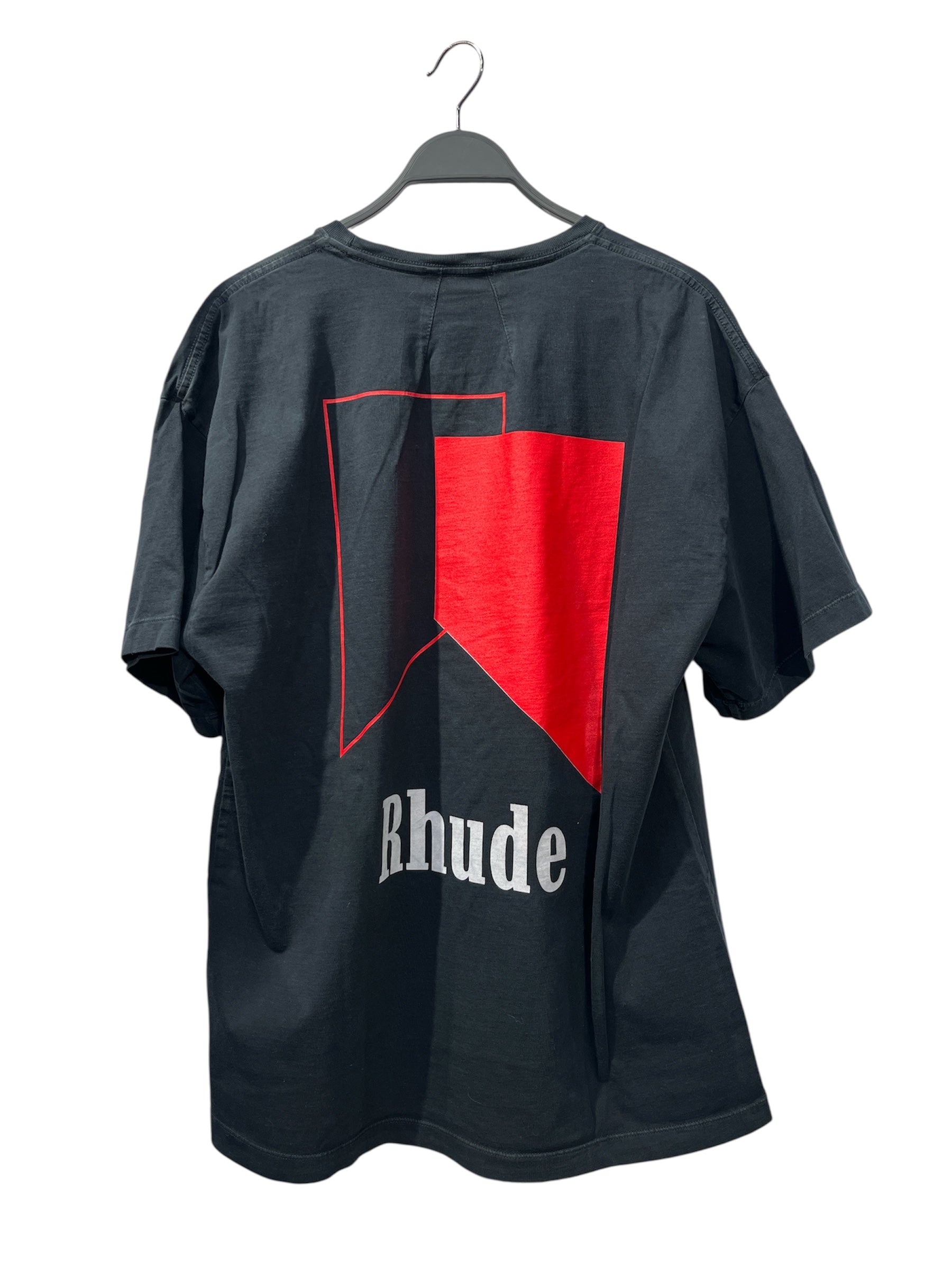 RHUDE/T-Shirt/L/Cotton/BLK/BLK/RED view 2